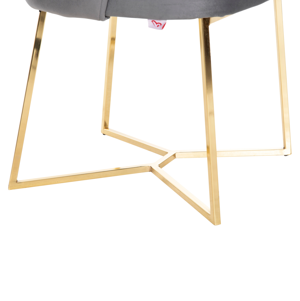 ARMCHAIR TRIANA HM9278.11 GREY VELVET WITH GOLD METAL LEGS 54,5x60,5x85,5Hcm. [9]