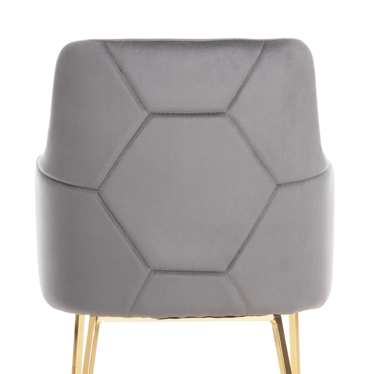 ARMCHAIR TRIANA HM9278.11 GREY VELVET WITH GOLD METAL LEGS 54,5x60,5x85,5Hcm. [7]