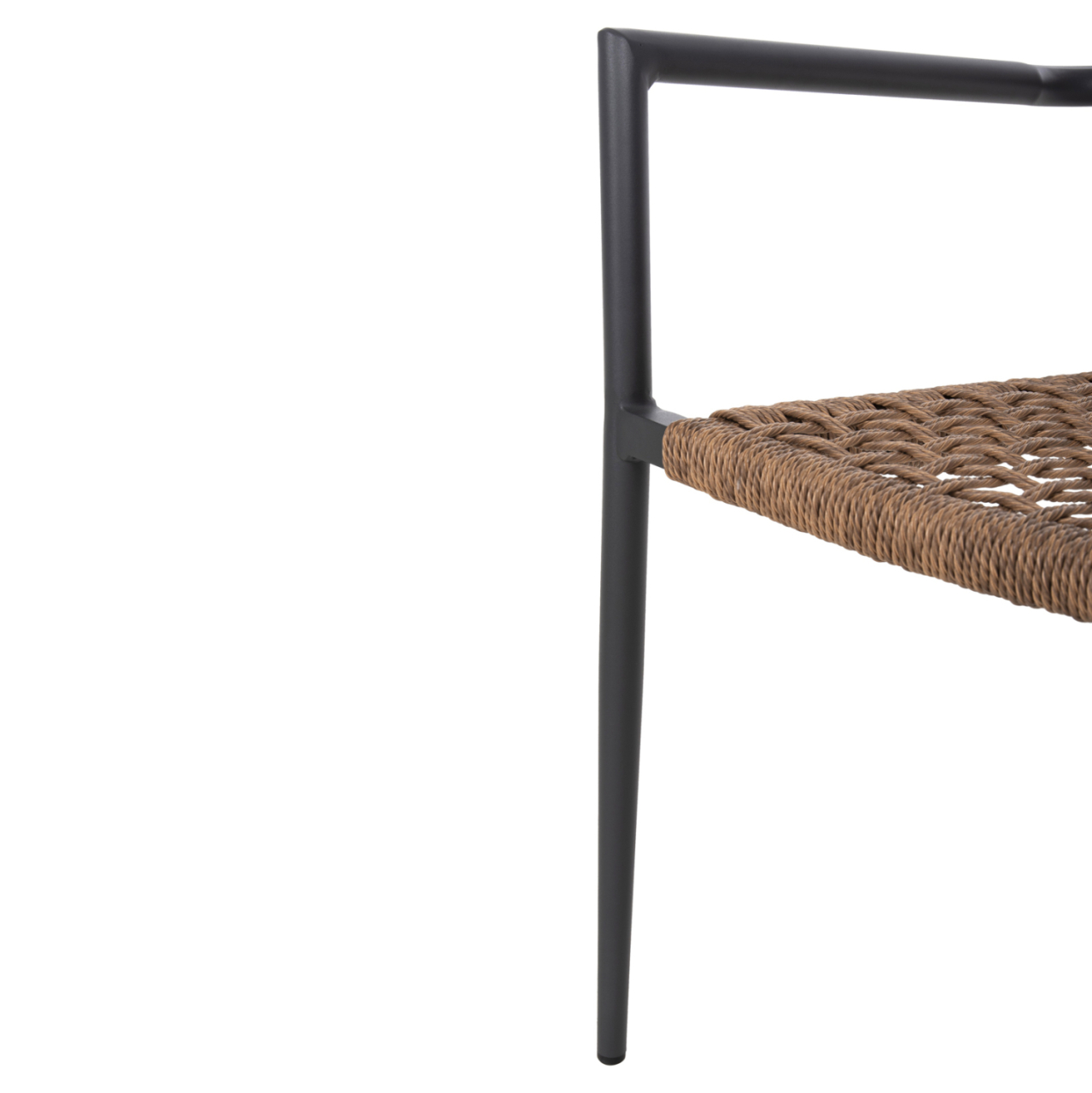 ARMCHAIR TRILAN HM6044.03 ALUMINUM IN ANTHRACITE-SYNTHETIC RATTAN IN NATURAL 57x59x85Hcm. [10]