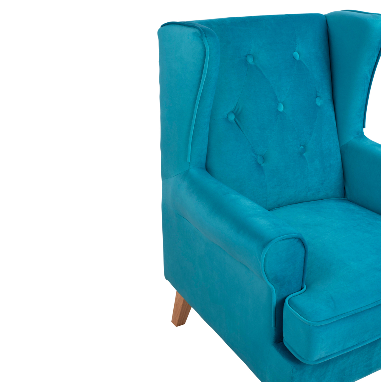 Armchair Turquoise velvet BRANDON 81x83x101cm HM3073.18 [7]