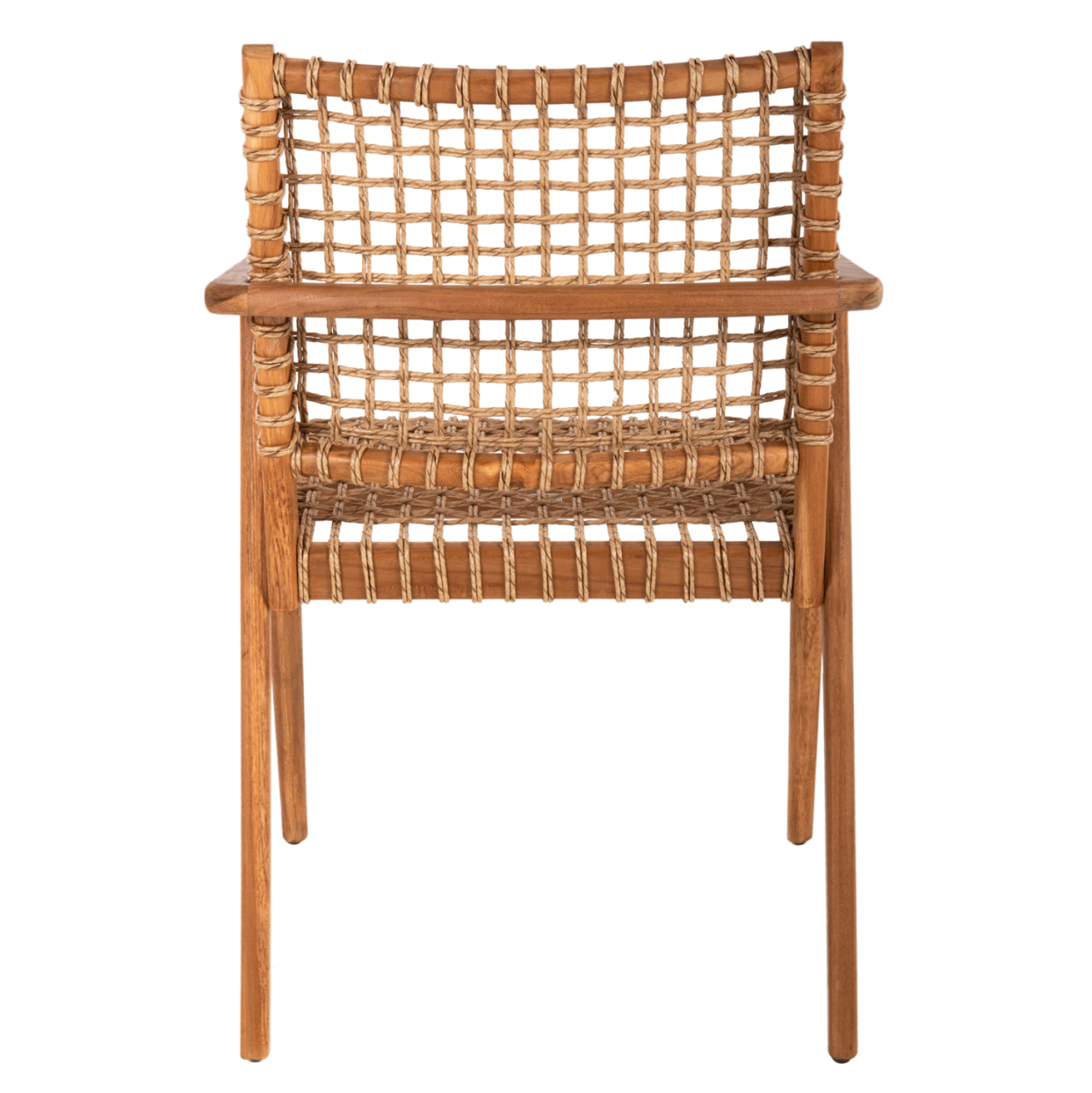 ARMCHAIR VAYA HM9823 TEAK WOOD-SYNTHETIC ROPE IN NATURAL COLOR 53.5x60.5x85Hcm. [6]