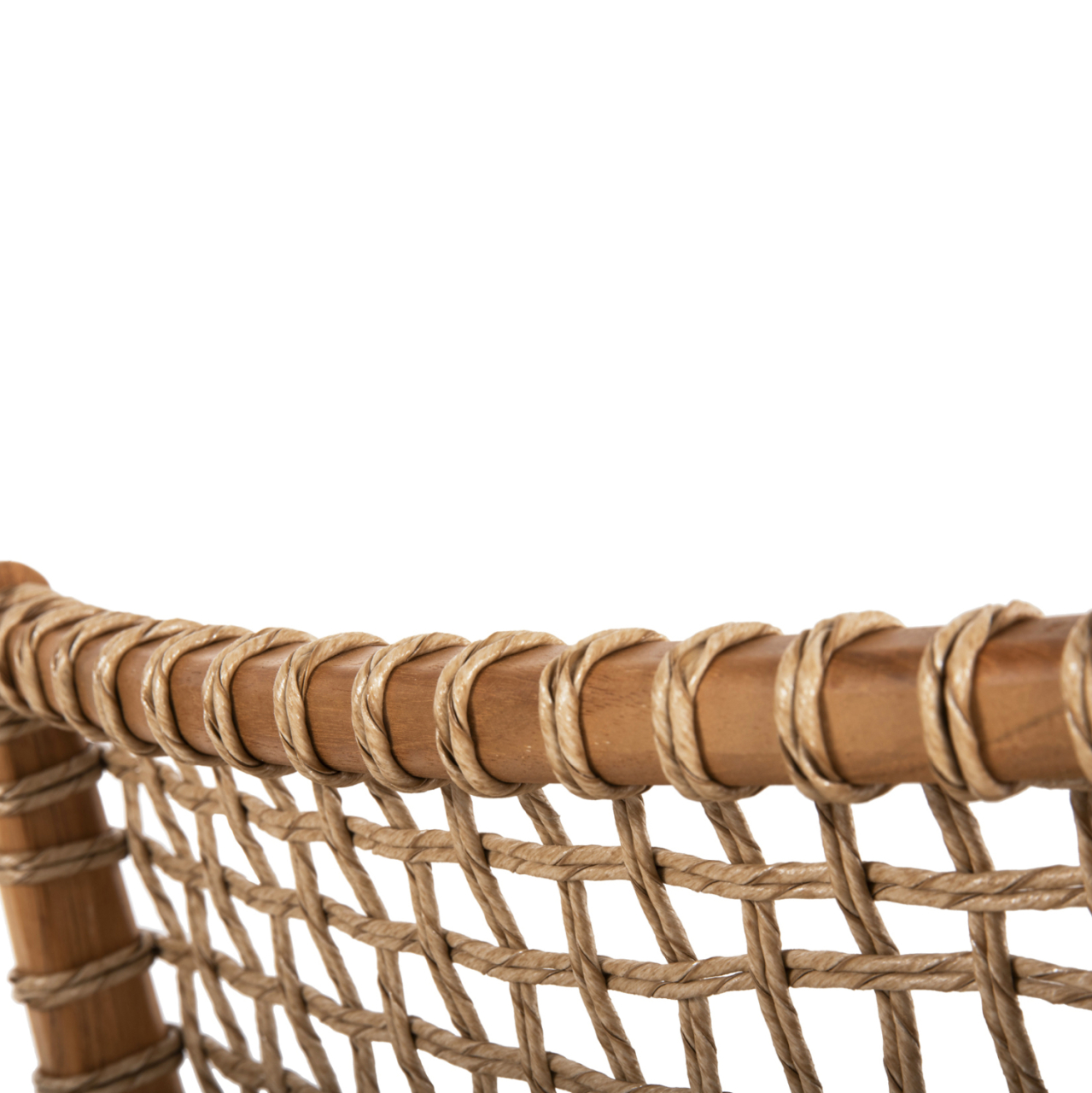 ARMCHAIR VAYA HM9823 TEAK WOOD-SYNTHETIC ROPE IN NATURAL COLOR 53.5x60.5x85Hcm. [9]