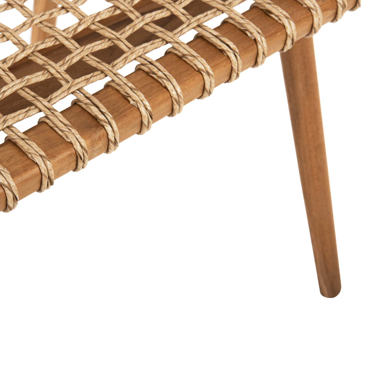 ARMCHAIR VAYA HM9823 TEAK WOOD-SYNTHETIC ROPE IN NATURAL COLOR 53.5x60.5x85Hcm. [10]