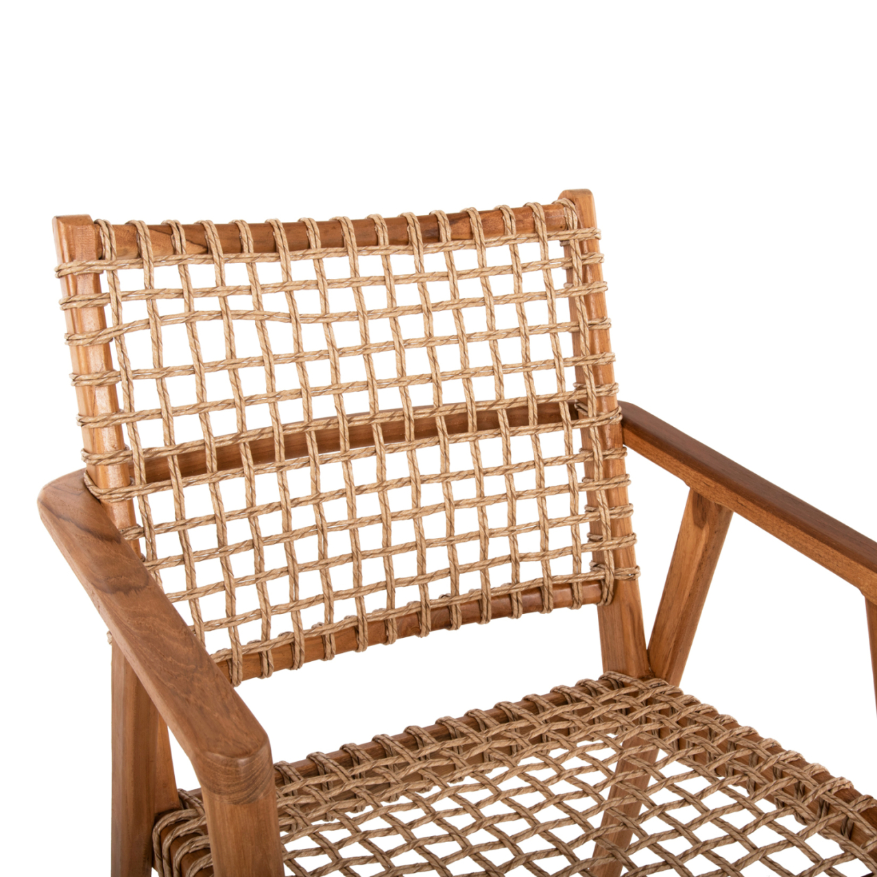 ARMCHAIR VAYA HM9823 TEAK WOOD-SYNTHETIC ROPE IN NATURAL COLOR 53.5x60.5x85Hcm. [7]