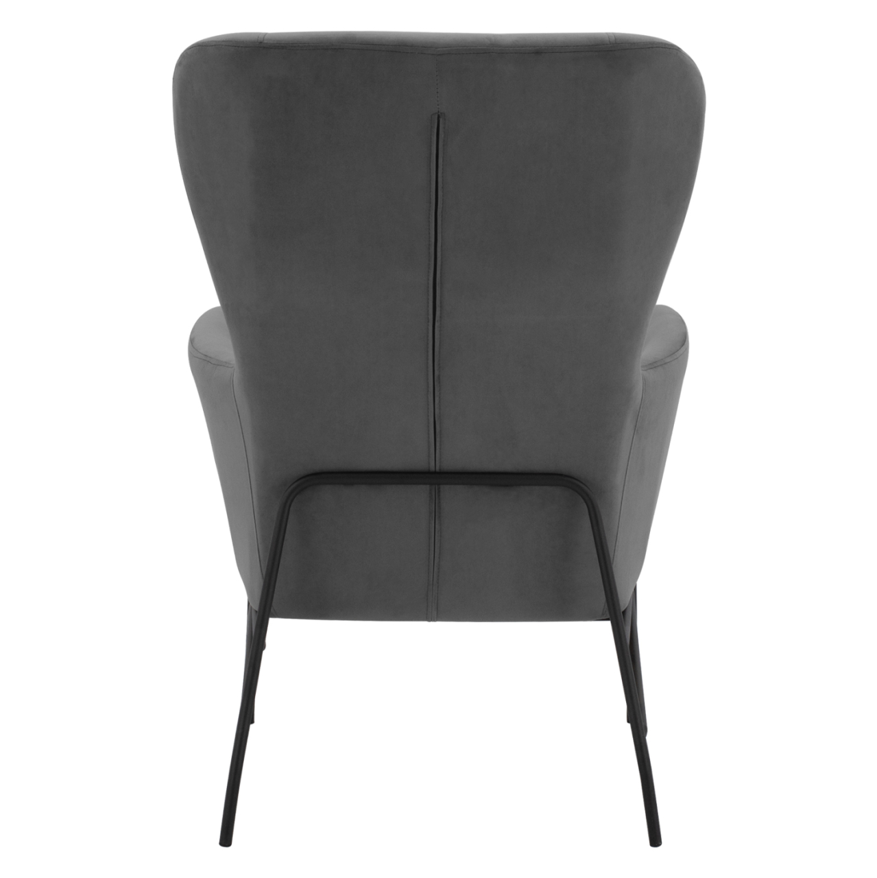 Armchair Velvet Grey with metallic black leg HM8721.01 67x80x102 cm. [6]