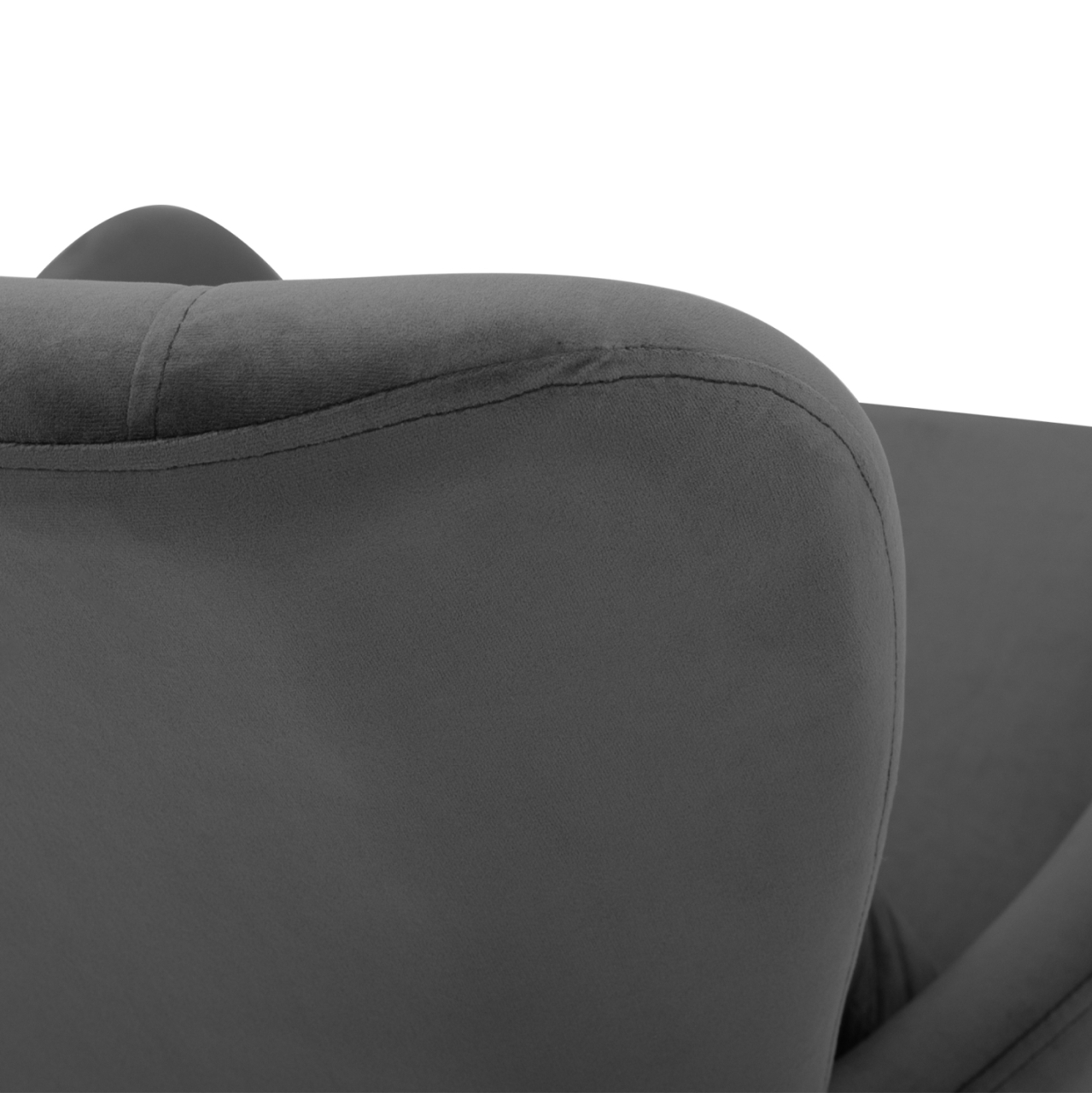 Armchair Velvet Grey with metallic black leg HM8721.01 67x80x102 cm. [9]