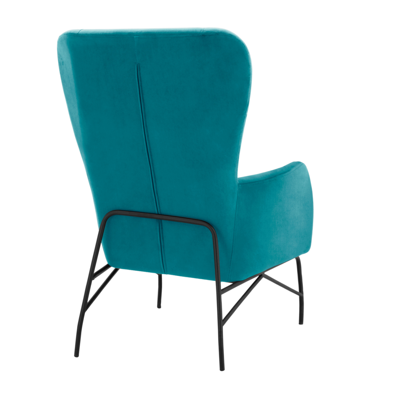 Armchair Velvet Turquoise with metallic black leg HM8721.08 67x80x102 cm. [5]