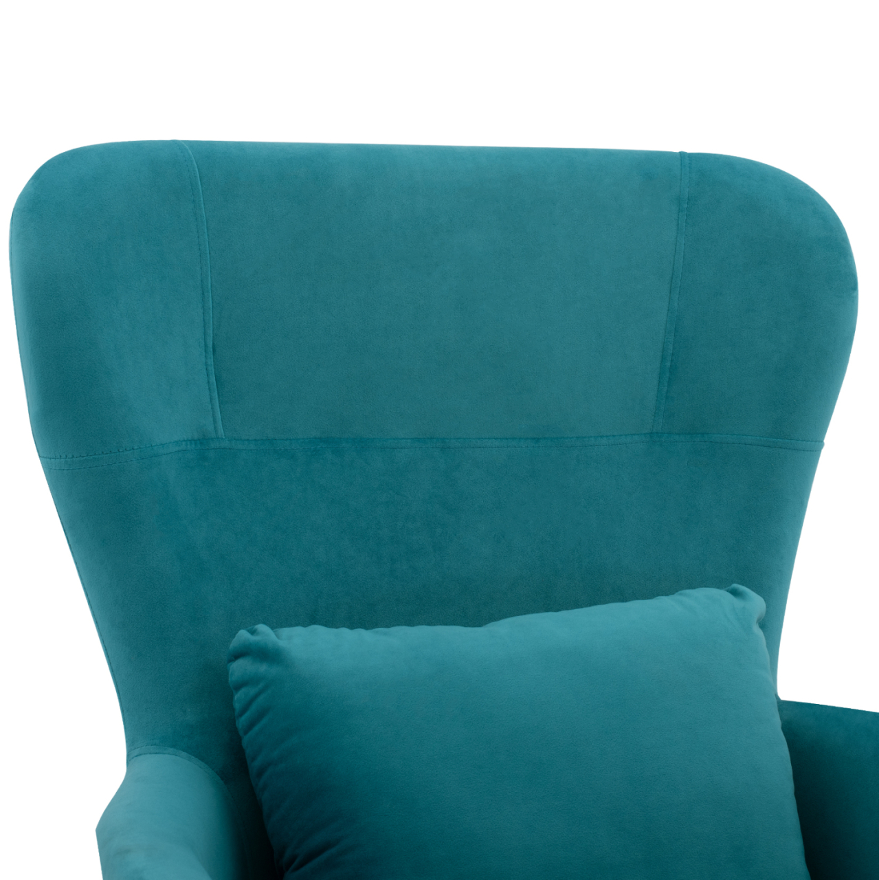 Armchair Velvet Turquoise with metallic black leg HM8721.08 67x80x102 cm. [7]