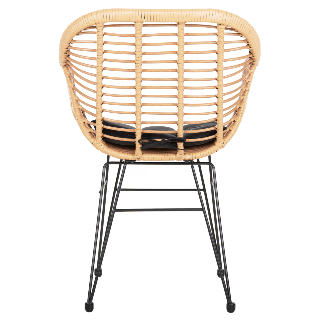 ARMCHAIR WITH SEAT CUSHION METAL FRAME ALLEGRA HM5450.31 BEIGE RATTAN IN WICKER 58x59x82H cm.m. [6]