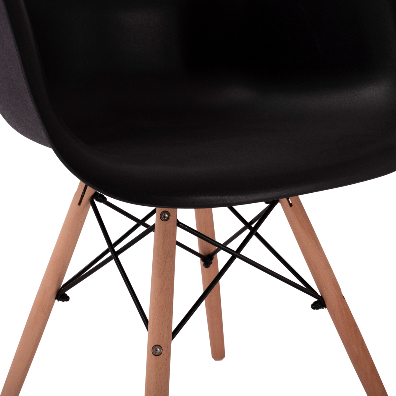 Armchair with wooden legs and black seat Mirto HM005.02 64x60x81 cm [9]