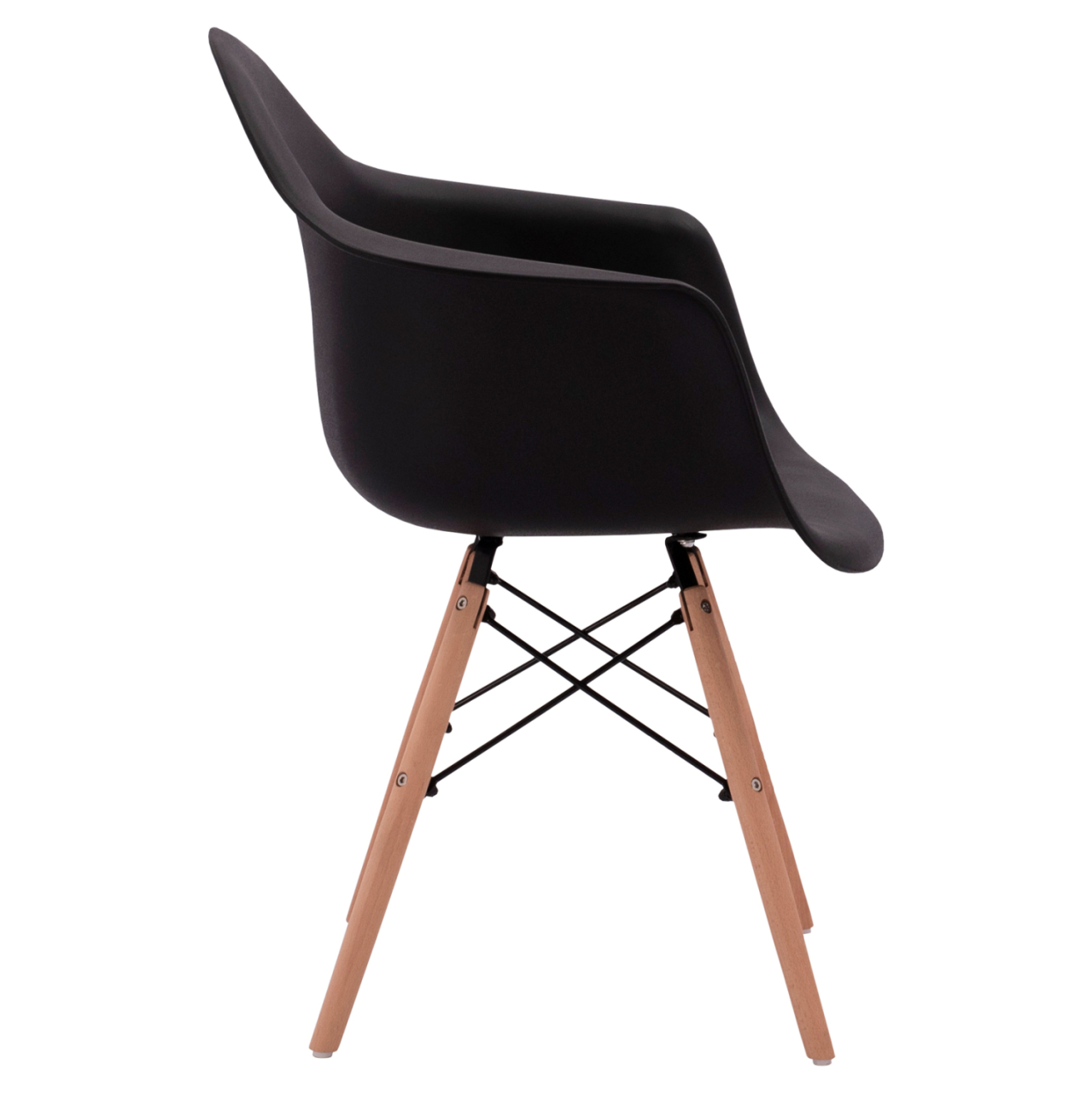 Armchair with wooden legs and black seat Mirto HM005.02 64x60x81 cm [4]