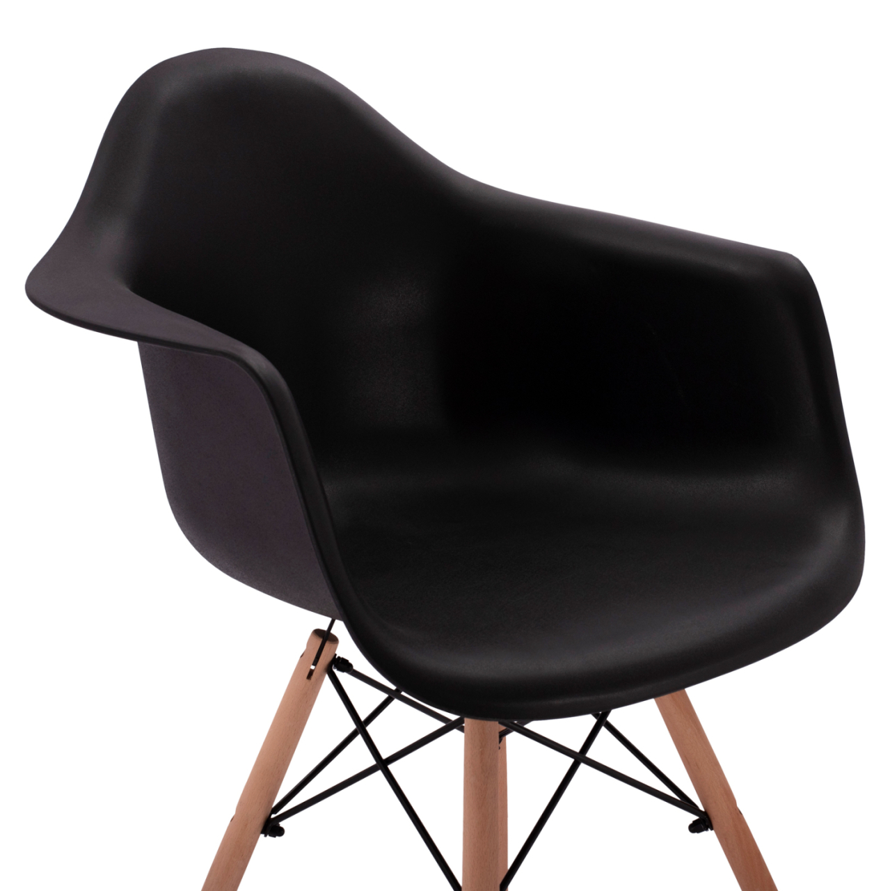 Armchair with wooden legs and black seat Mirto HM005.02 64x60x81 cm [7]