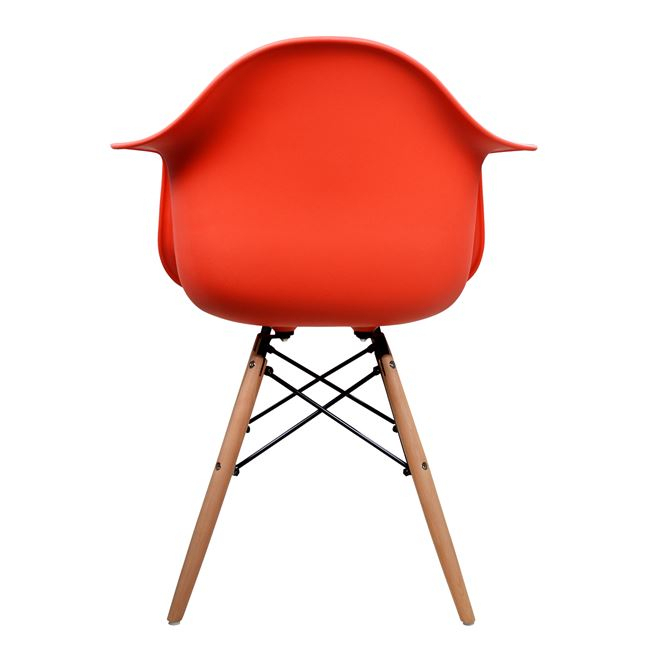 Armchair with wooden legs and red seat Mirto HM005.04 64x60x81 cm [6]
