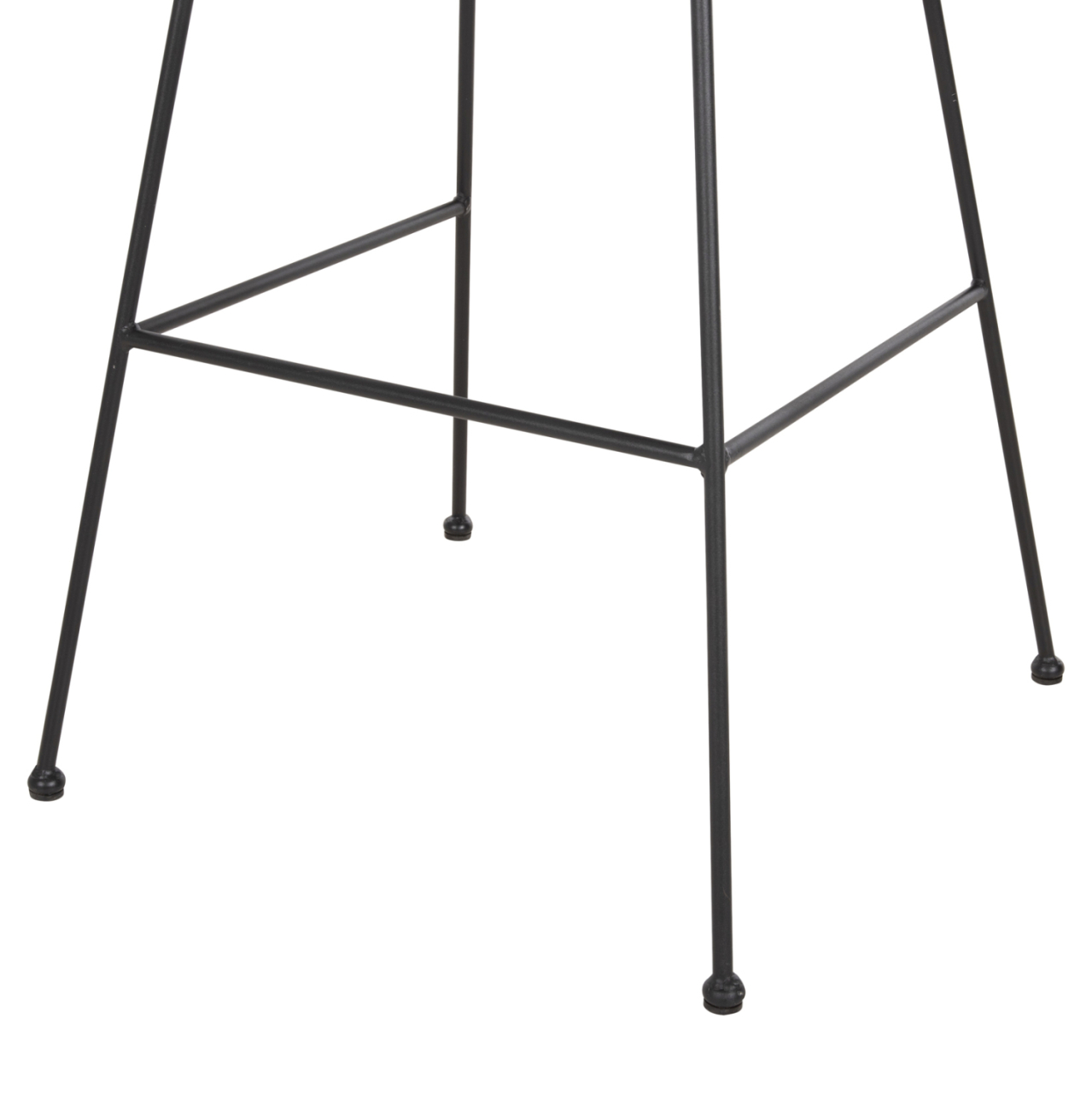 BAR STOOL ALLEGRA HM5455.11 METALandCUSHION BLACK-WICKER BEIGE 56x59x116.5Hcm. [10]