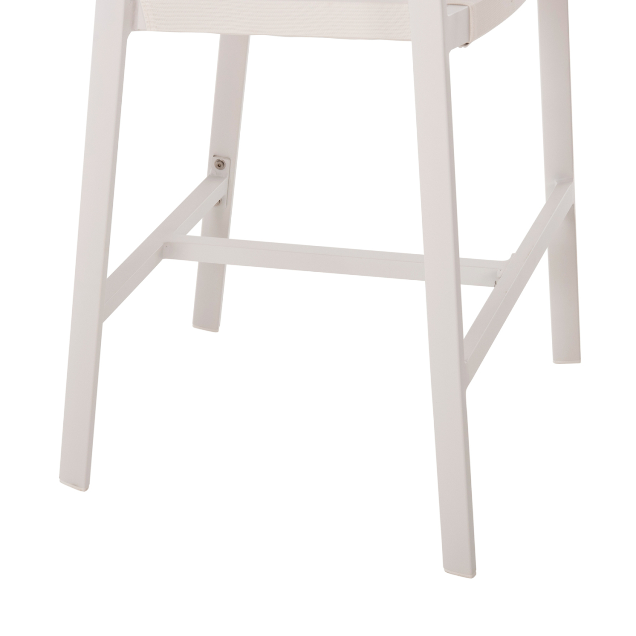 BAR STOOL ALUMINUM IN WHITE HM5892.32 MEDIUM HEIGHT WITH ARMS-RATTANandTEXTLINE 57x57x99,5Hcm [8]