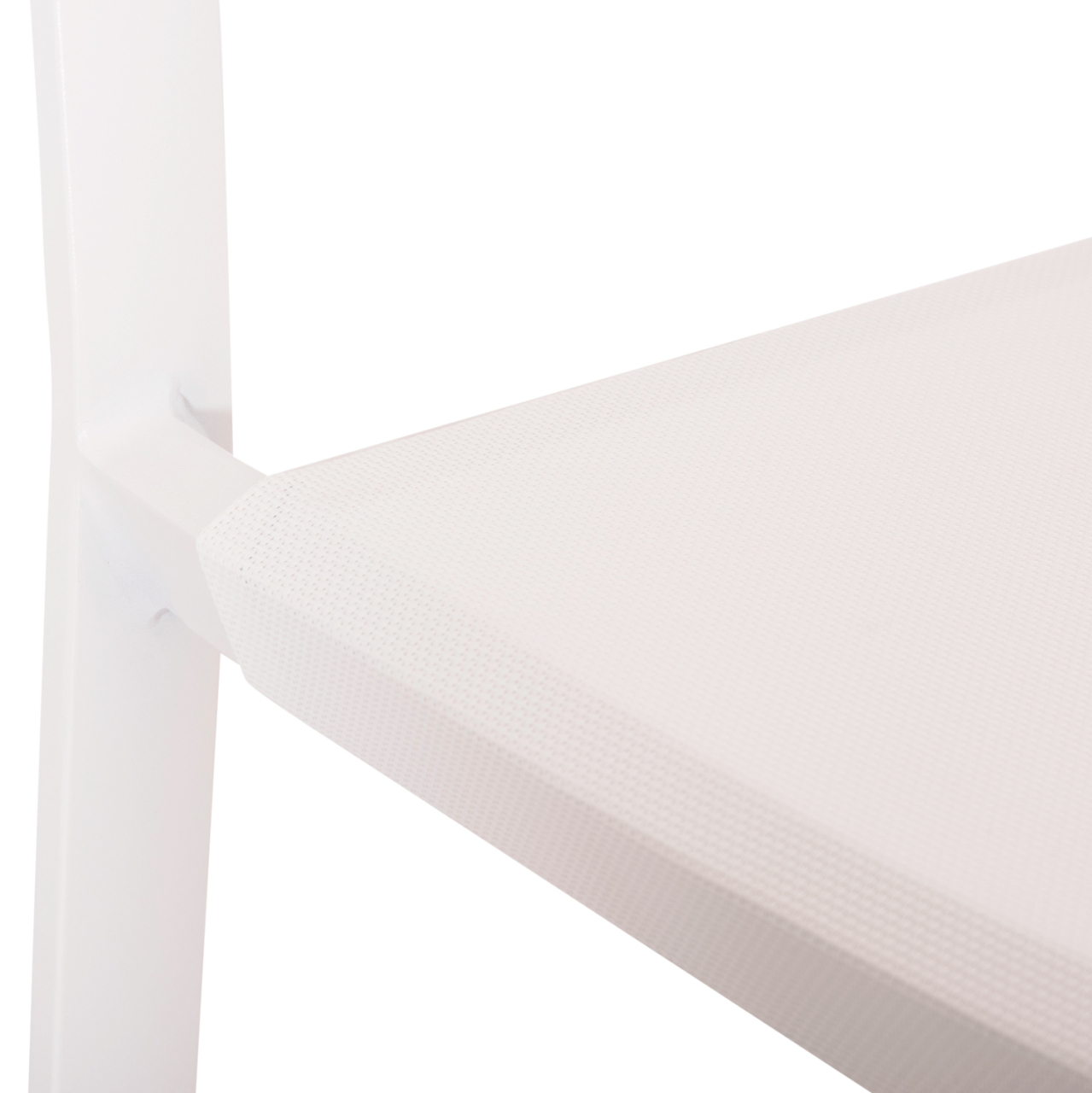 BAR STOOL ALUMINUM WHITE HM5892.12 MEDIUM HEIGHT WITH ARMS-RATTANandTEXTLINE 55x56.5x99H. [8]
