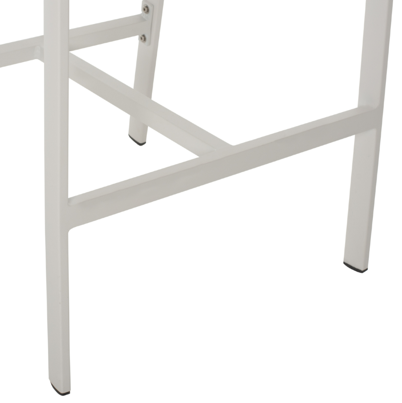 BAR STOOL ALUMINUM WITH ARMS WHITE PE RATTAN BACK TEXTLINE SEAT 56x58x105Hcm.HM5892.02 [9]
