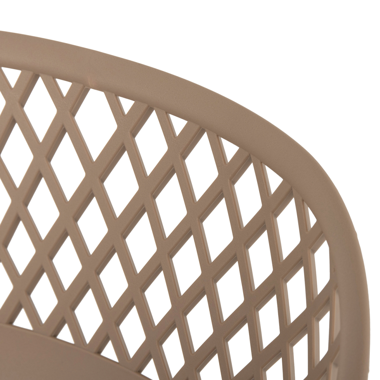 BAR STOOL AVAYA HM8686.13 CAPPUCCINO POLYPROPYLENE-BLACK METAL LEGS 46x48x99Hcm. [8]
