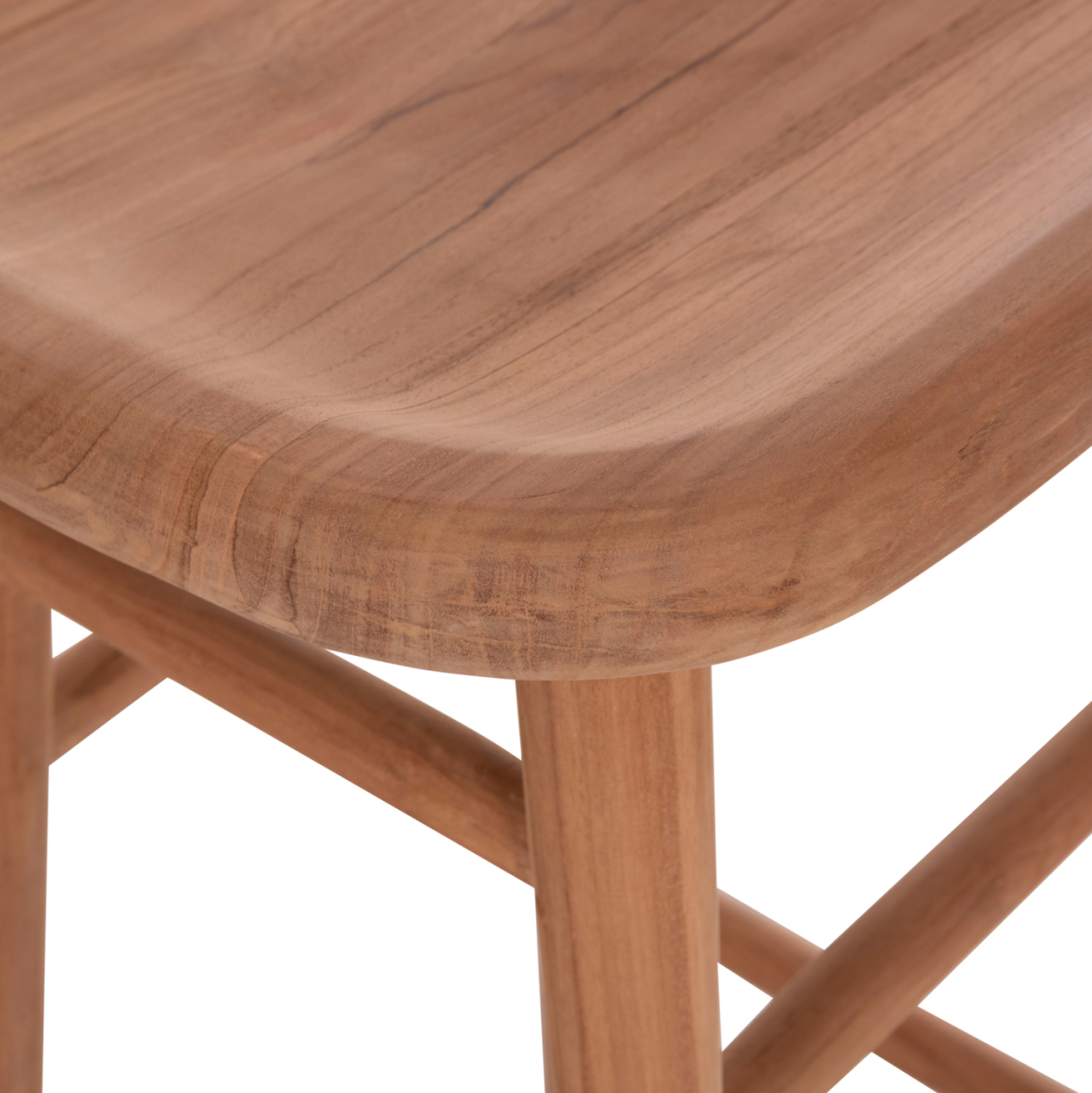 BAR STOOL BOLMAR HM18108 TEAK WOOD IN NATURAL COLOR 40.5x44x74Hcm. [10]