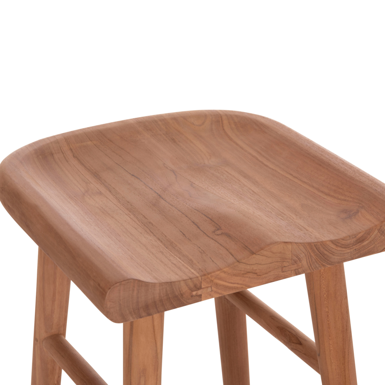 BAR STOOL BOLMAR HM18108 TEAK WOOD IN NATURAL COLOR 40.5x44x74Hcm. [7]