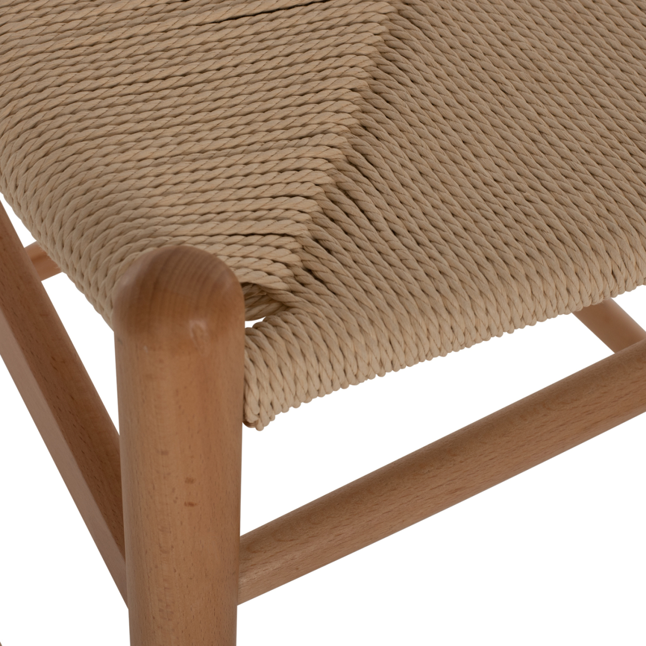 BAR STOOL BRAVE BEECH WOOD NATURAL WISHBONE BACK HM9405.01 48x53x100Hcm. [9]