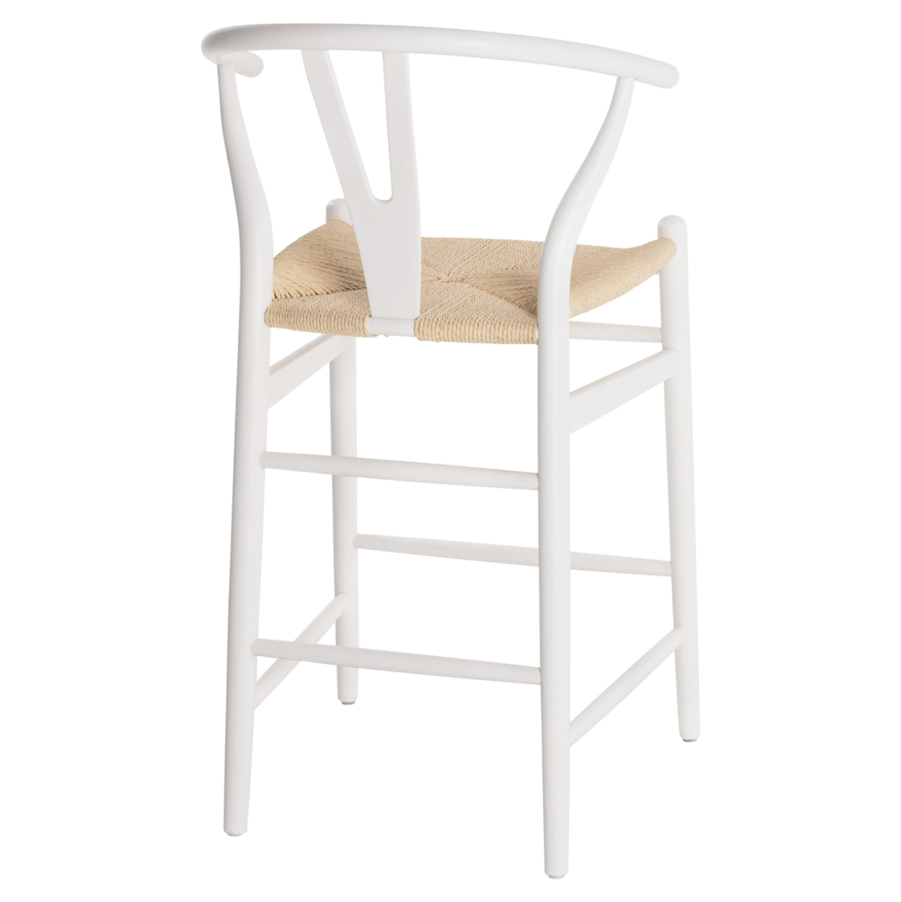 BAR STOOL BRAVE BEECH WOOD WISHBONE BACKREST SEMI-CIRCULAR HM9405.03 48x53x100H cm. [5]