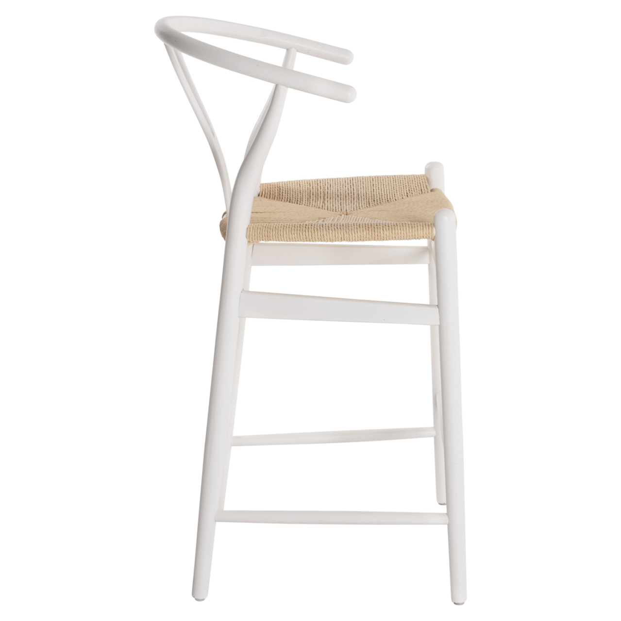 BAR STOOL BRAVE BEECH WOOD WISHBONE BACKREST SEMI-CIRCULAR HM9405.03 48x53x100H cm. [4]