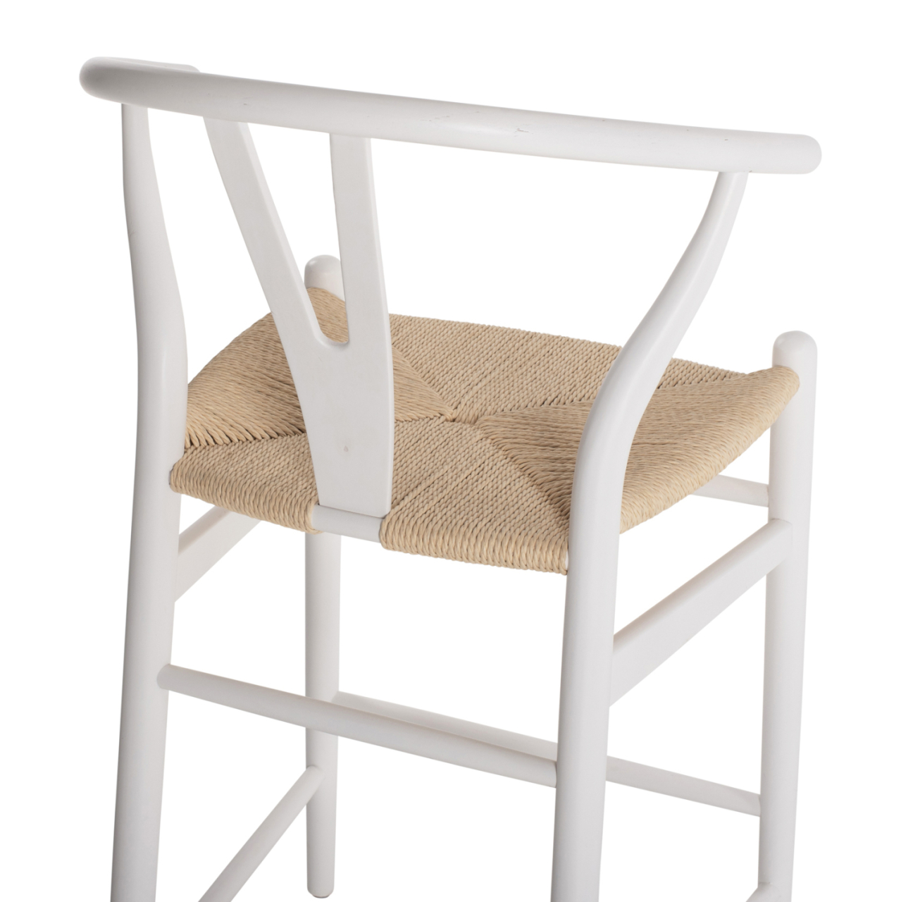 BAR STOOL BRAVE BEECH WOOD WISHBONE BACKREST SEMI-CIRCULAR HM9405.03 48x53x100H cm. [9]