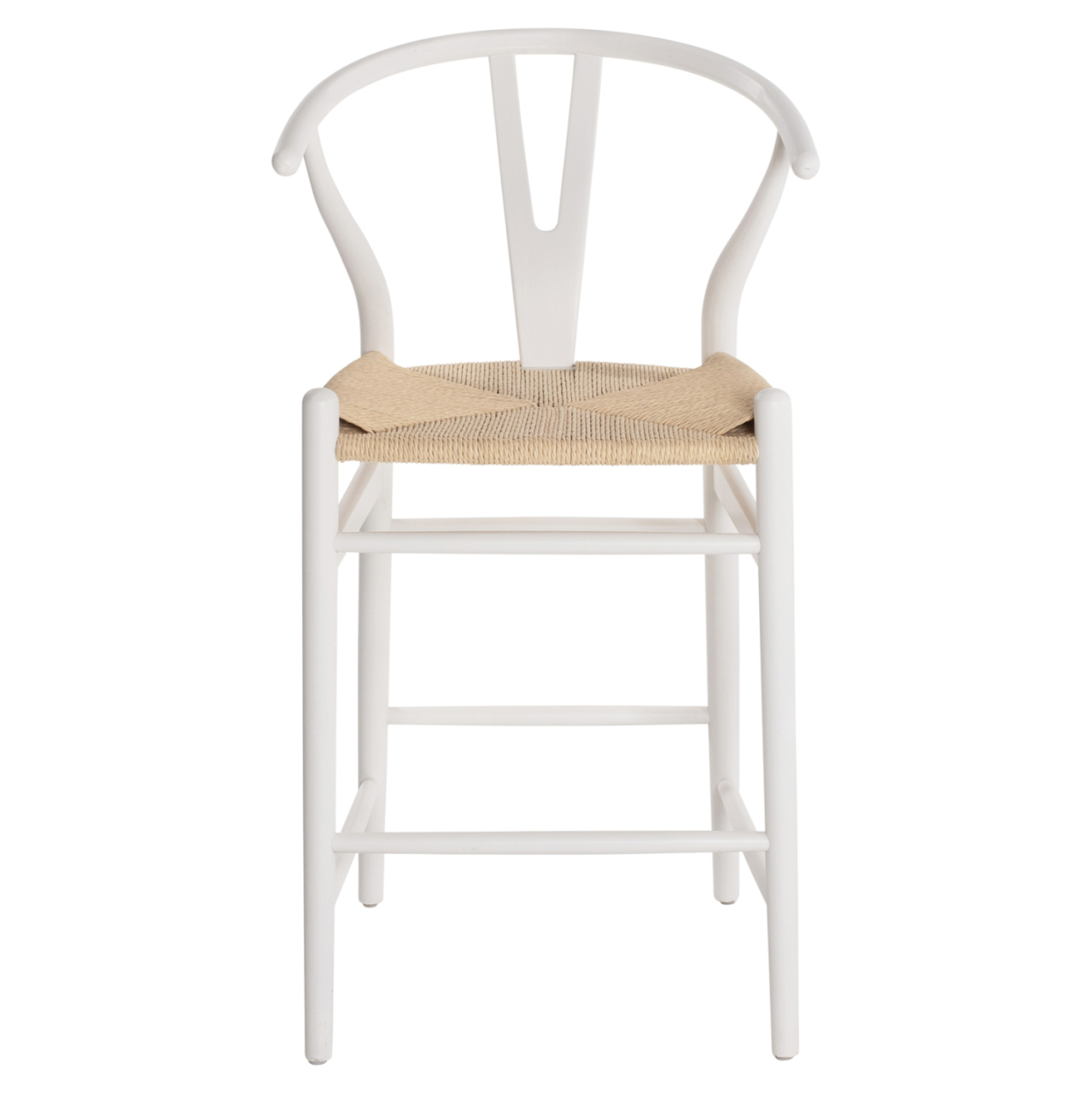BAR STOOL BRAVE BEECH WOOD WISHBONE BACKREST SEMI-CIRCULAR HM9405.03 48x53x100H cm. [3]