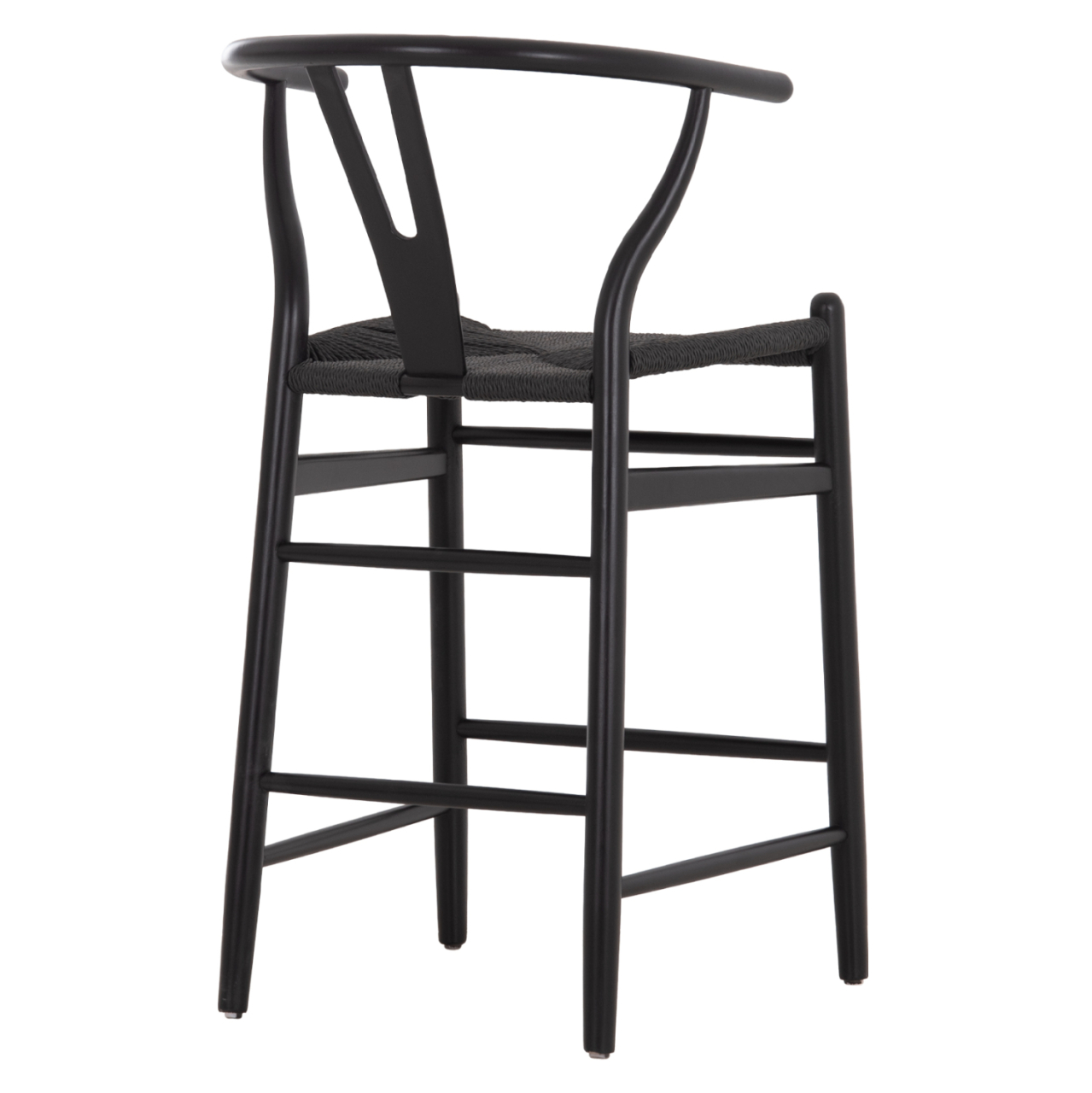 BAR STOOL BRAVE HM9405.04 WITH WISHBONE BACK-BEECH WOOD-BLACK 48x53x100Hcm. [5]