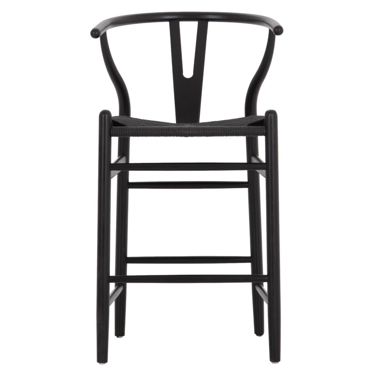 BAR STOOL BRAVE HM9405.04 WITH WISHBONE BACK-BEECH WOOD-BLACK 48x53x100Hcm. [3]