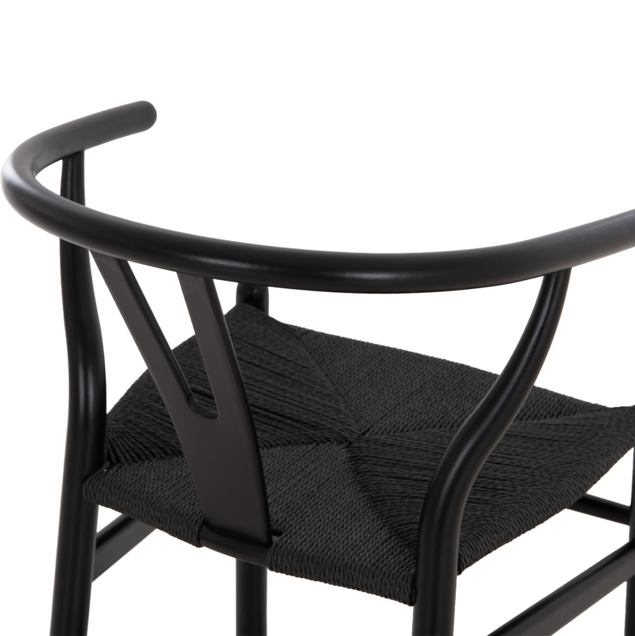 BAR STOOL BRAVE HM9405.04 WITH WISHBONE BACK-BEECH WOOD-BLACK 48x53x100Hcm. [10]