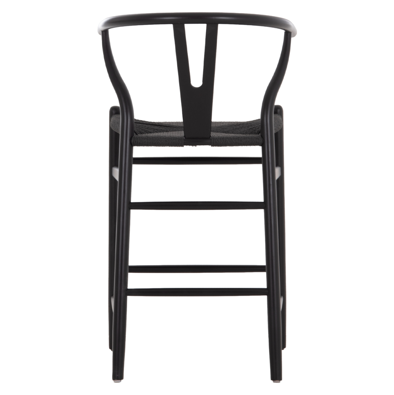 BAR STOOL BRAVE HM9405.04 WITH WISHBONE BACK-BEECH WOOD-BLACK 48x53x100Hcm. [6]