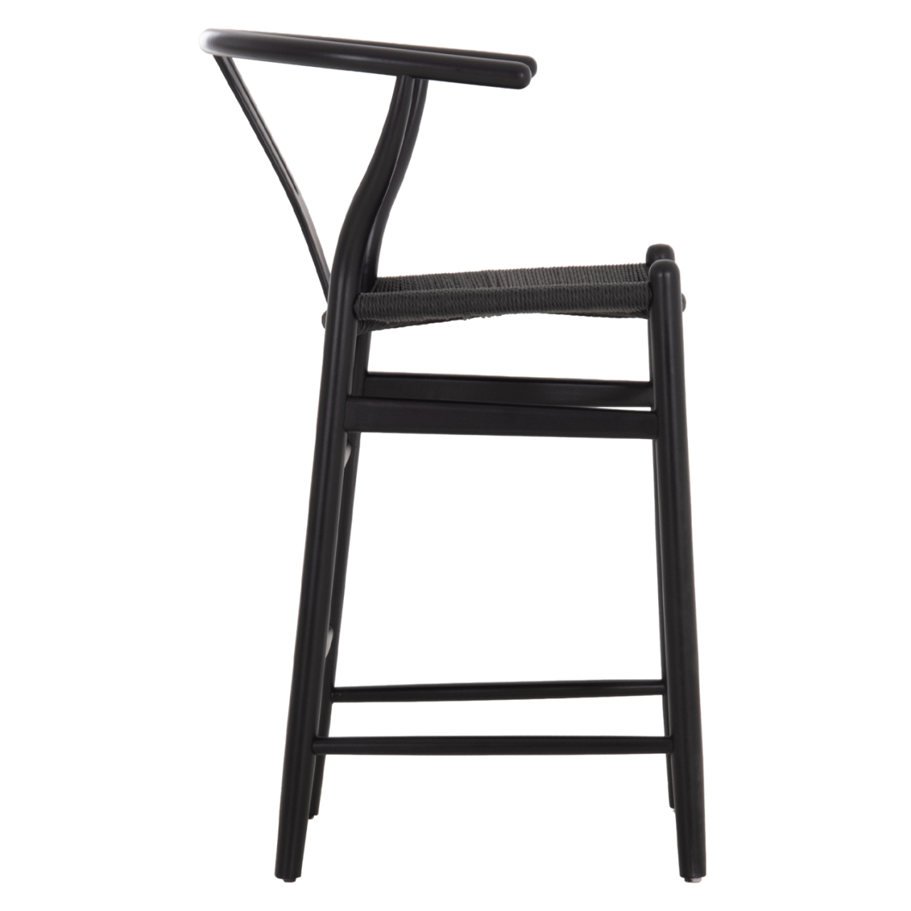 BAR STOOL BRAVE HM9405.04 WITH WISHBONE BACK-BEECH WOOD-BLACK 48x53x100Hcm. [4]