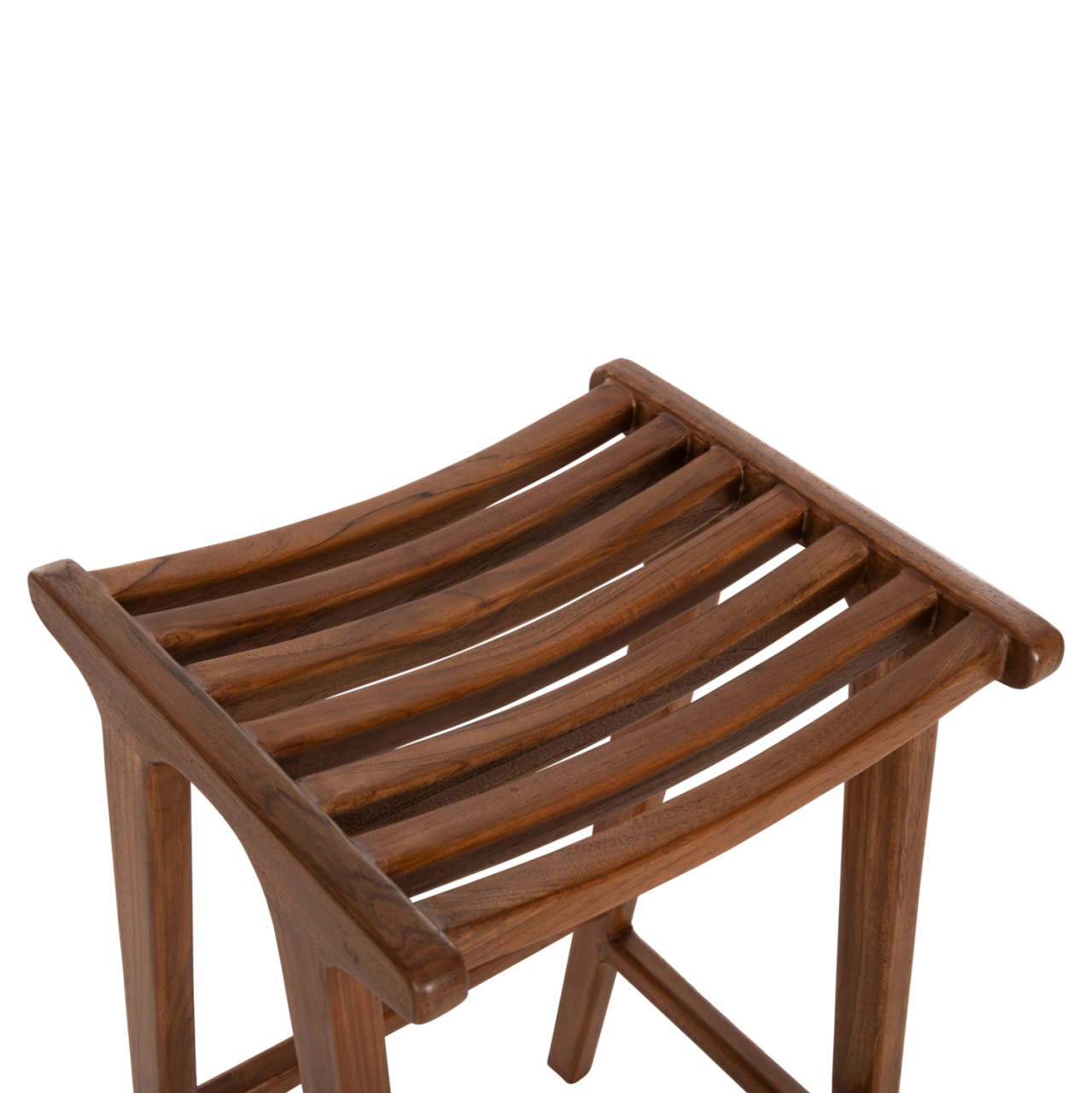 BAR STOOL BUNDY HM6130 TEAK WOOD IN WALNUT 45x40x75Hcm. [5]