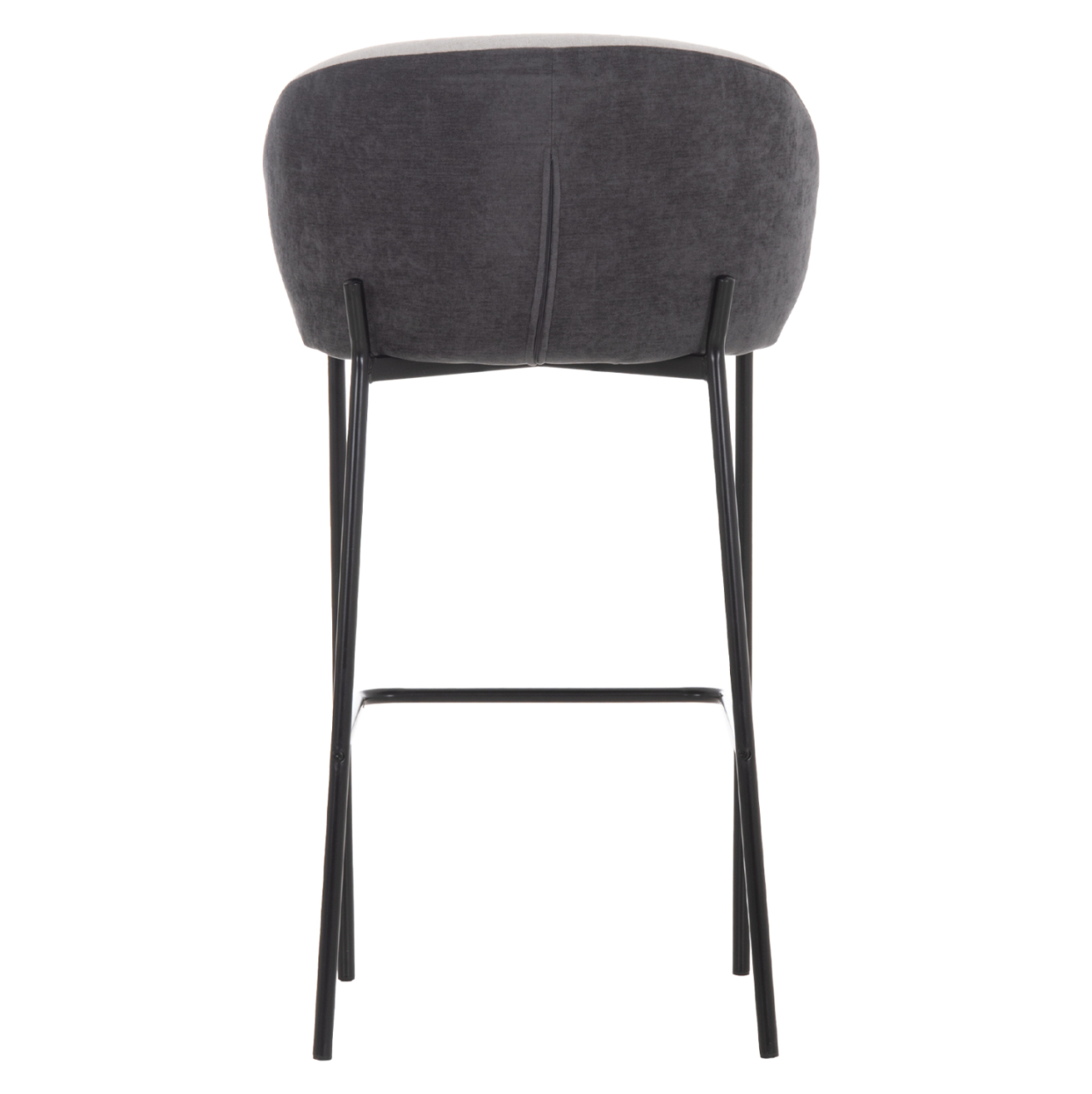 BAR STOOL DETTON HM18430.01 GREY FABRIC--BLACK METAL FRAME 55x50x97Hcm. [6]