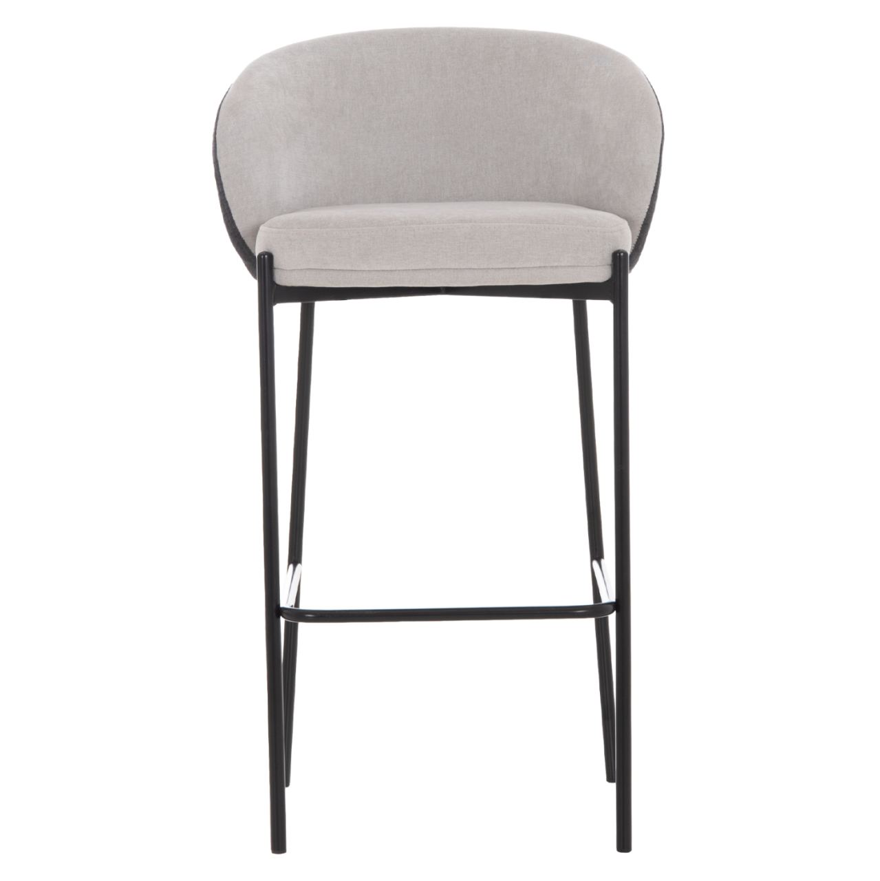 BAR STOOL DETTON HM18430.01 GREY FABRIC--BLACK METAL FRAME 55x50x97Hcm. [3]