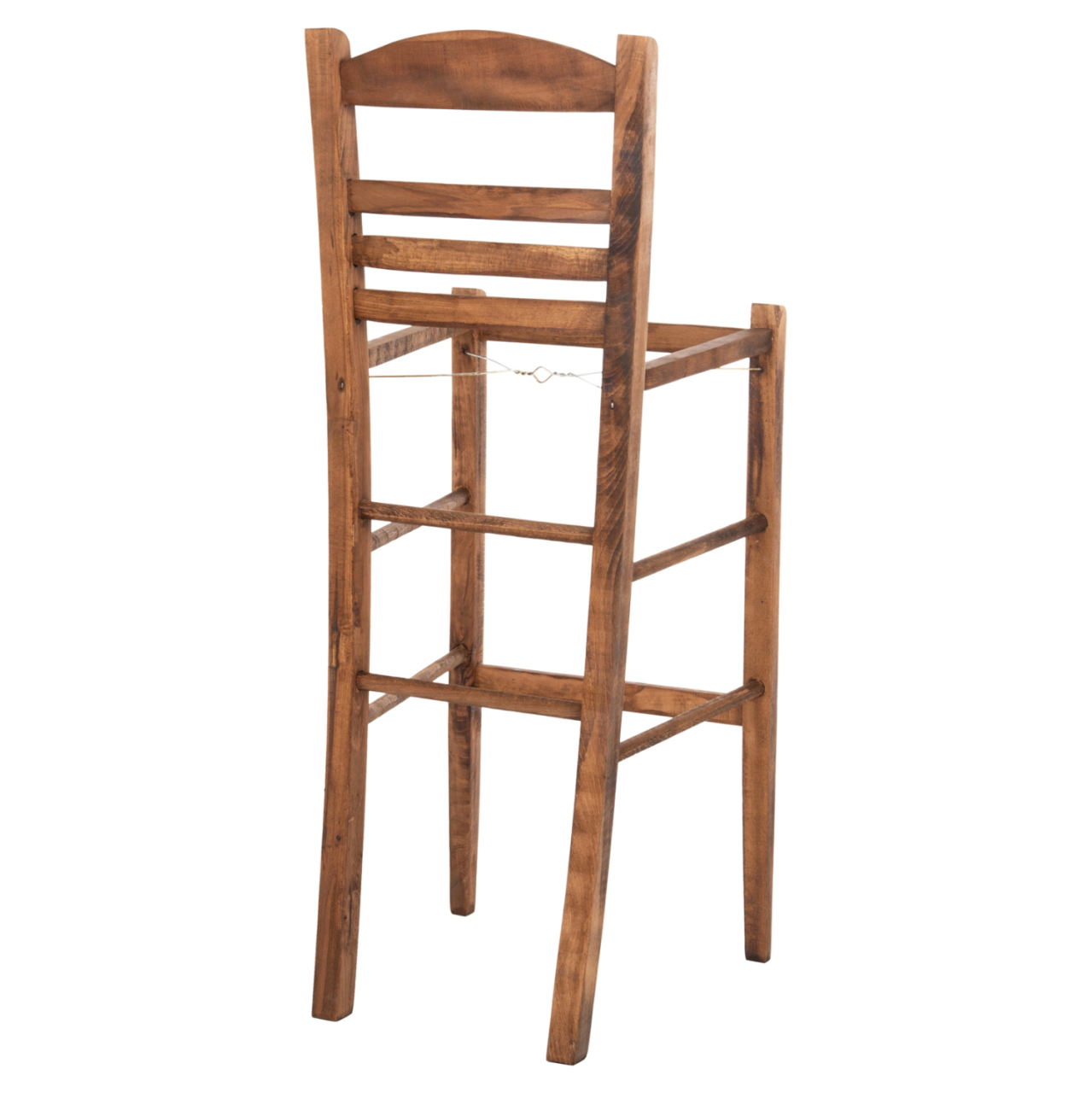 BAR STOOL GADIEL HM5587.01 BEECH WOOD IMPREGNATED IN WALNUT COLOR 40,5x39x104.5Hcm.FRAME ONLY [5]