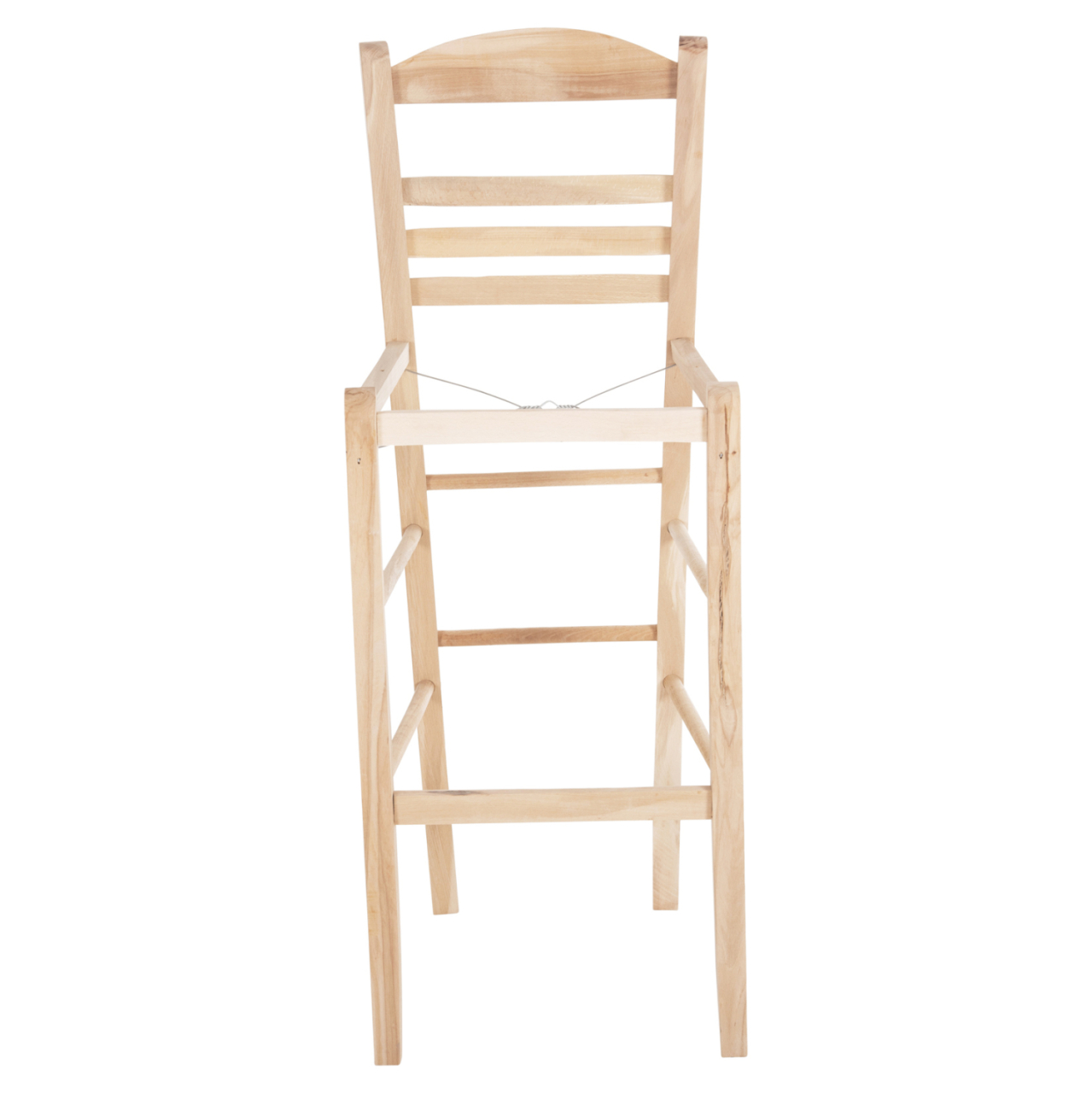 BAR STOOL GADIEL HM5587.02 BEECH WOOD IMPREGNATED-UNPAINTED 40,5x39x104.5Hcm.FRAME ONLY [3]