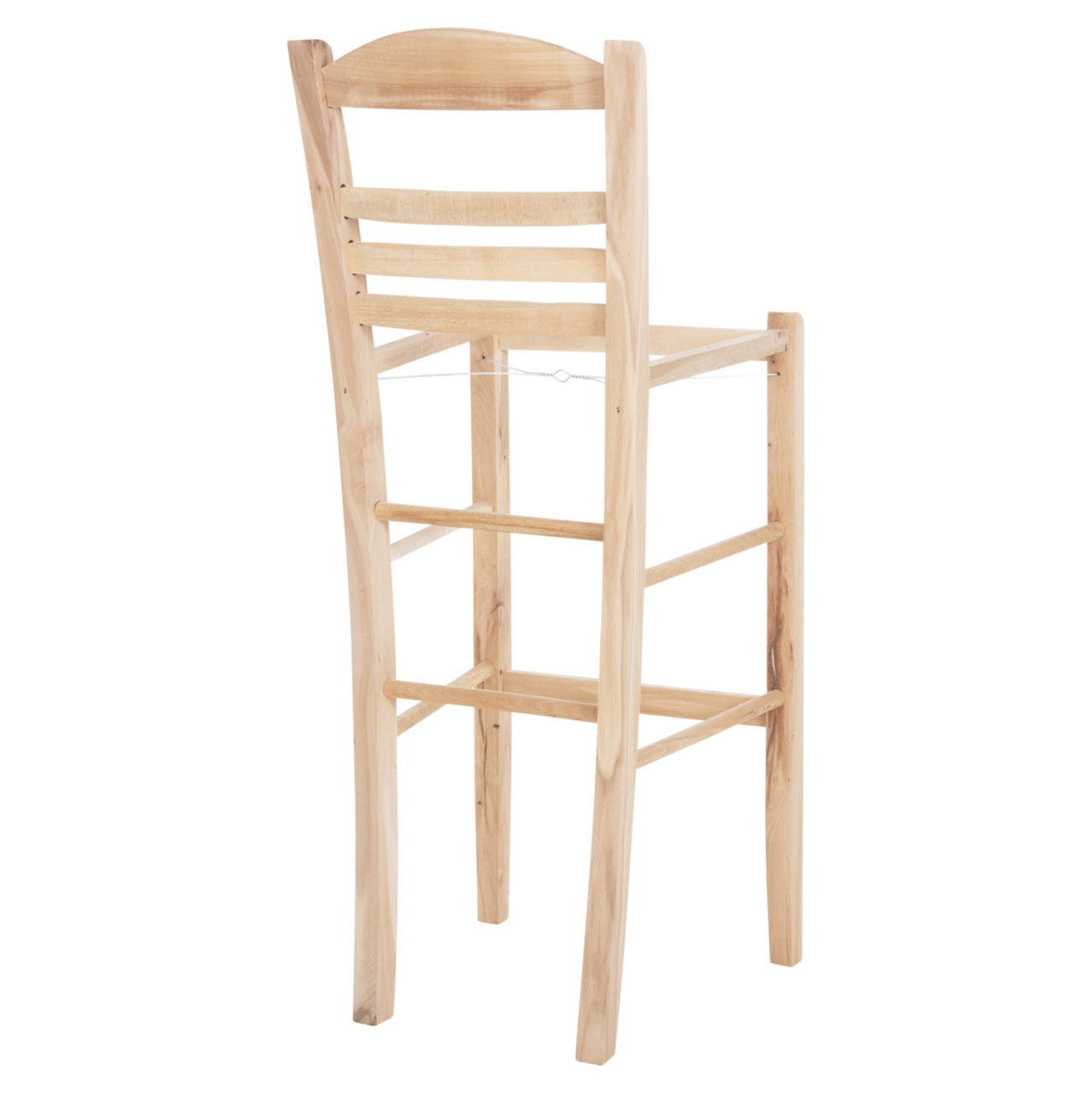 BAR STOOL GADIEL HM5587.02 BEECH WOOD IMPREGNATED-UNPAINTED 40,5x39x104.5Hcm.FRAME ONLY [5]