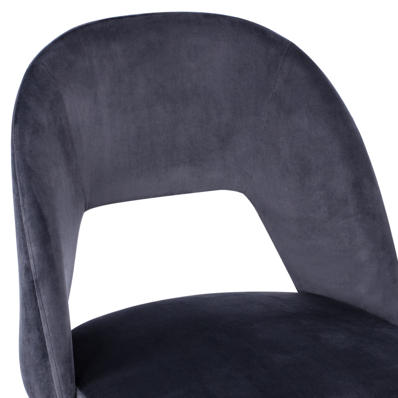Bar Stool Harper HM8526.01 Velvet Grey with Metallic Frame 50Χ51Χ111cm [7]
