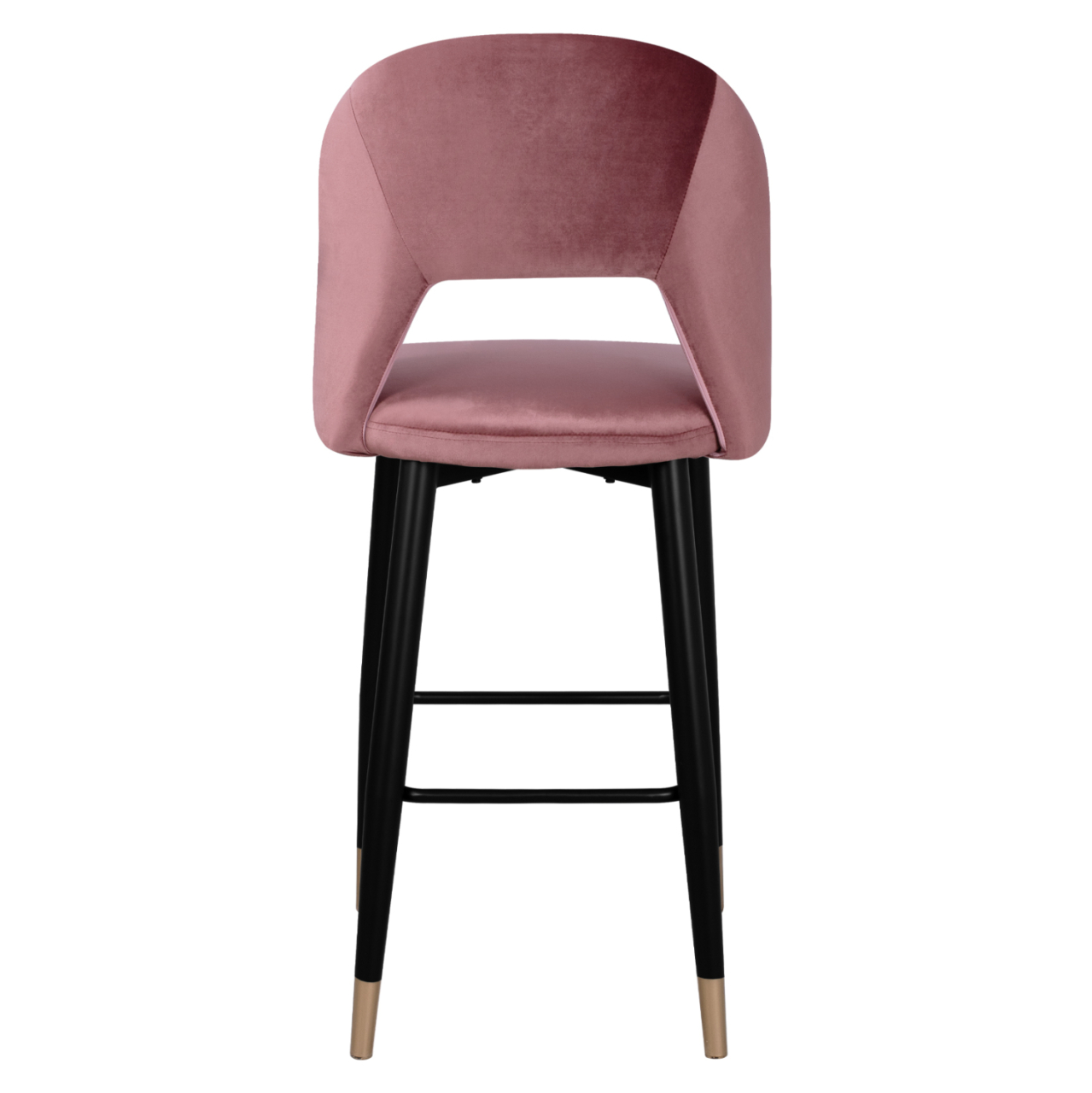 Bar Stool Harper HM8526.02 Velvet Rotten Apple with metallic Frame 50Χ51Χ111cm [6]