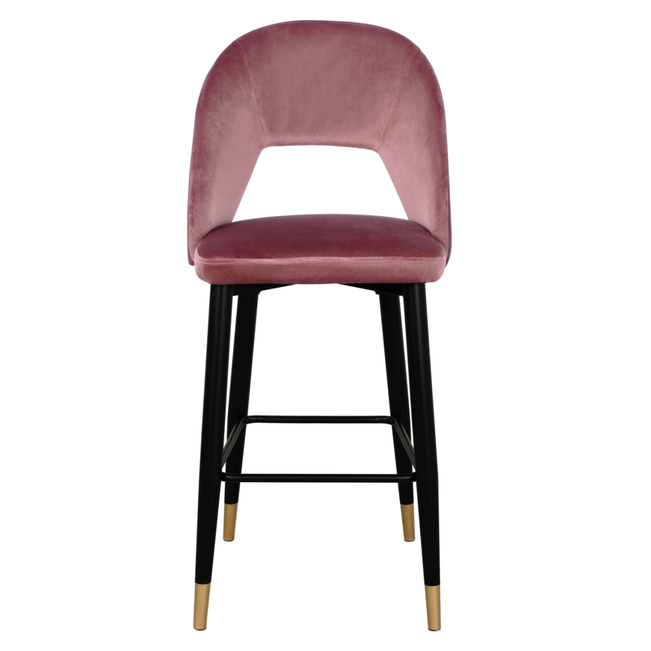 Bar Stool Harper HM8526.02 Velvet Rotten Apple with metallic Frame 50Χ51Χ111cm [3]
