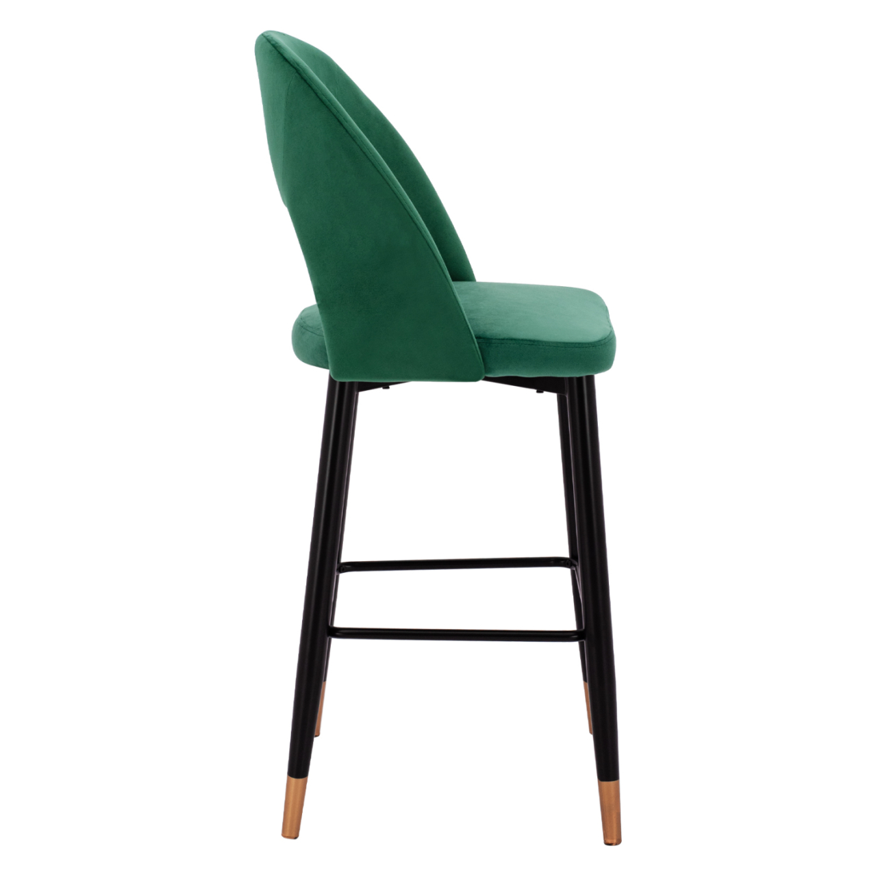 Bar Stool Harper HM8526.03 Velvet Cypress Green with metallic frame 50x51x111cm [4]