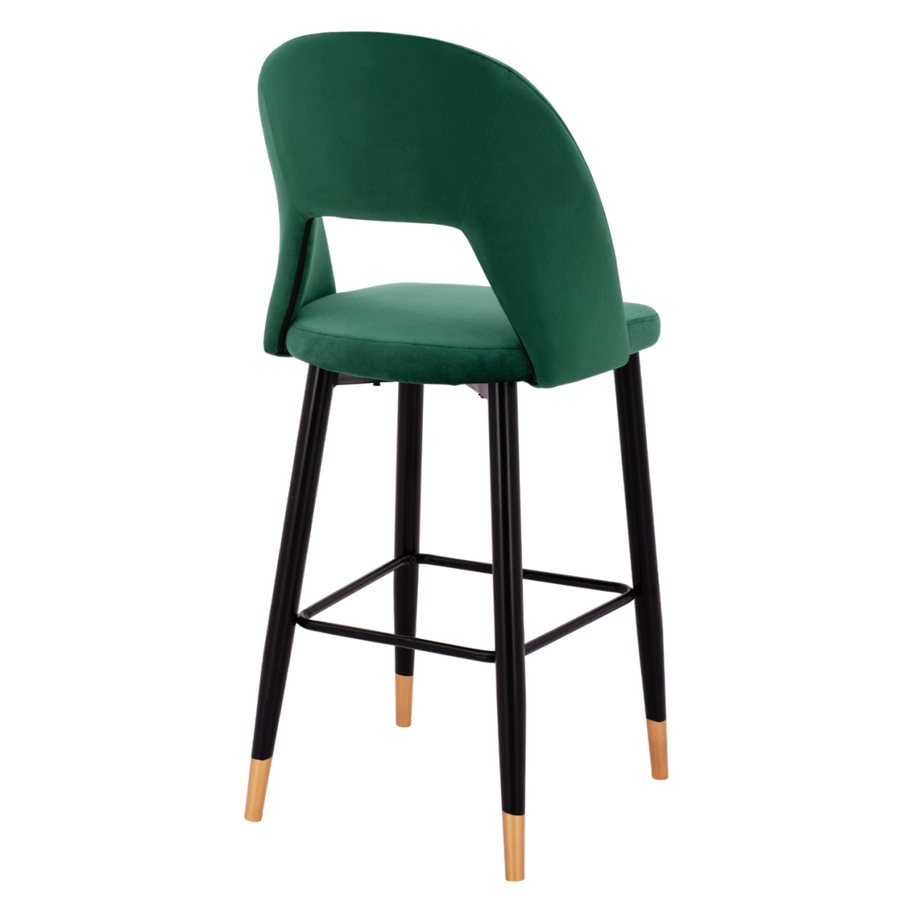 Bar Stool Harper HM8526.03 Velvet Cypress Green with metallic frame 50x51x111cm [5]