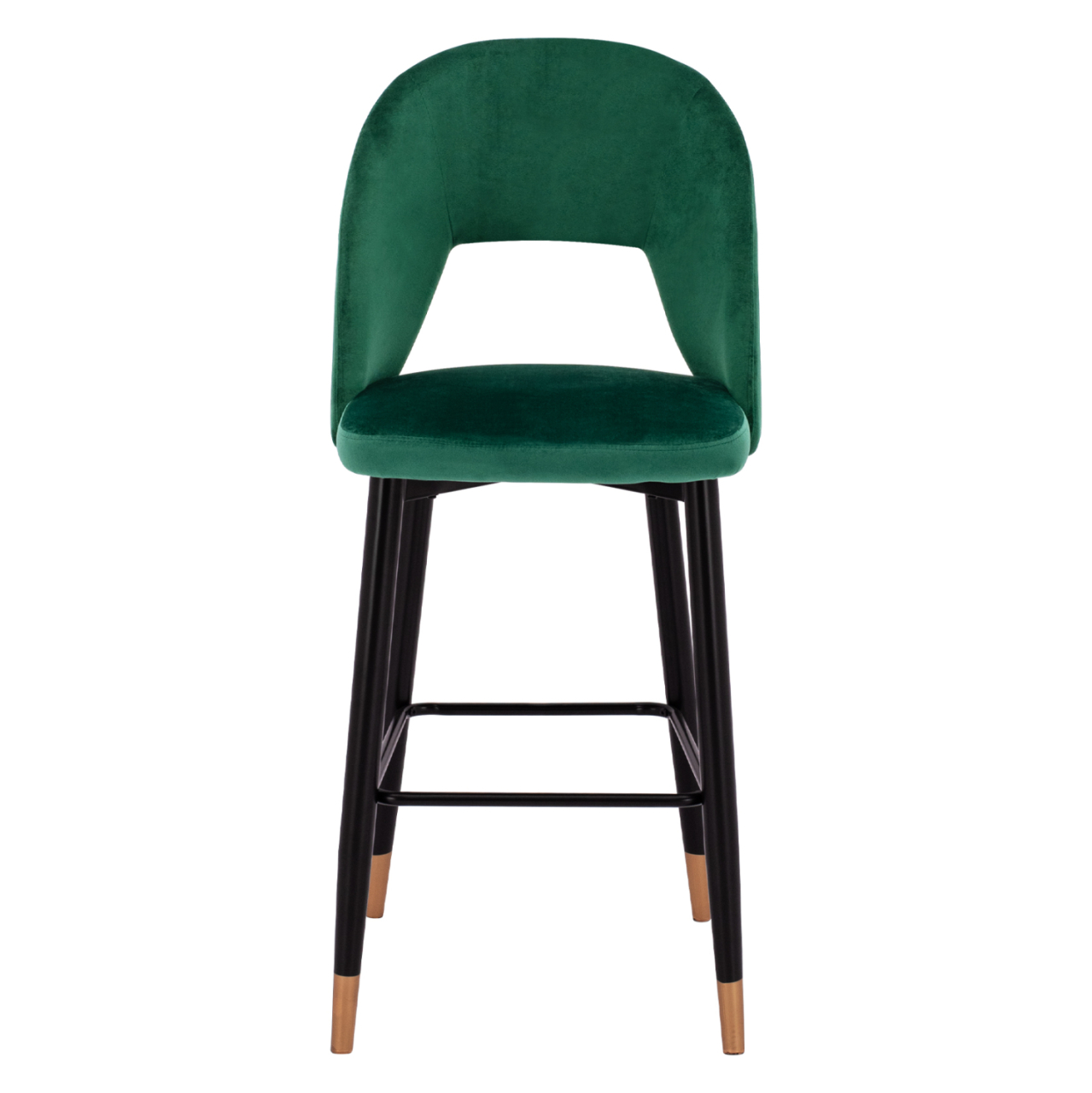 Bar Stool Harper HM8526.03 Velvet Cypress Green with metallic frame 50x51x111cm [3]