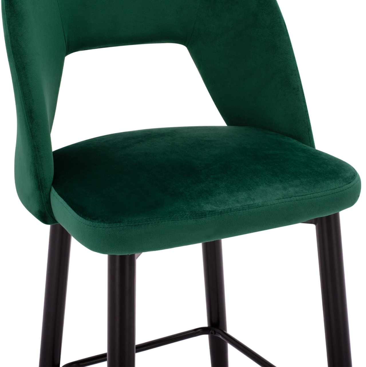 Bar Stool Harper HM8526.03 Velvet Cypress Green with metallic frame 50x51x111cm [8]