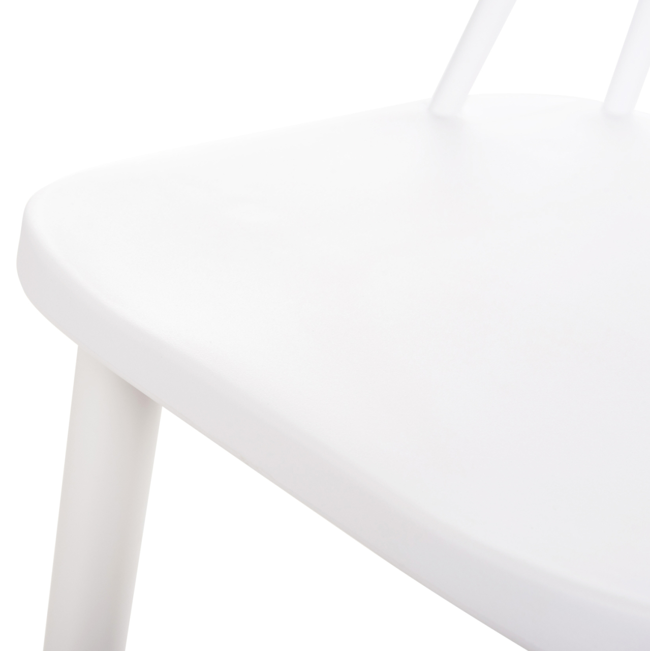 BAR STOOL HIGH SEAT VANESSA HM8459.11 WHITE PP and WHITE METAL LEGS 47x48,5x107Hcm. [9]