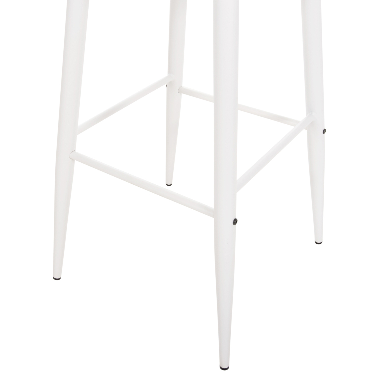 BAR STOOL HIGH SEAT VANESSA HM8459.11 WHITE PP and WHITE METAL LEGS 47x48,5x107Hcm. [10]