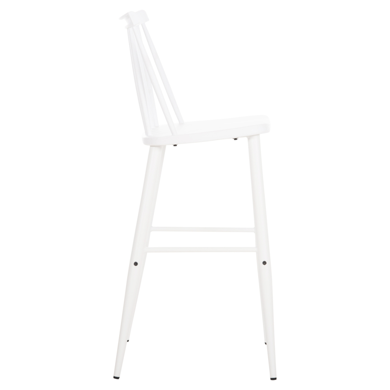 BAR STOOL HIGH SEAT VANESSA HM8459.11 WHITE PP and WHITE METAL LEGS 47x48,5x107Hcm. [4]